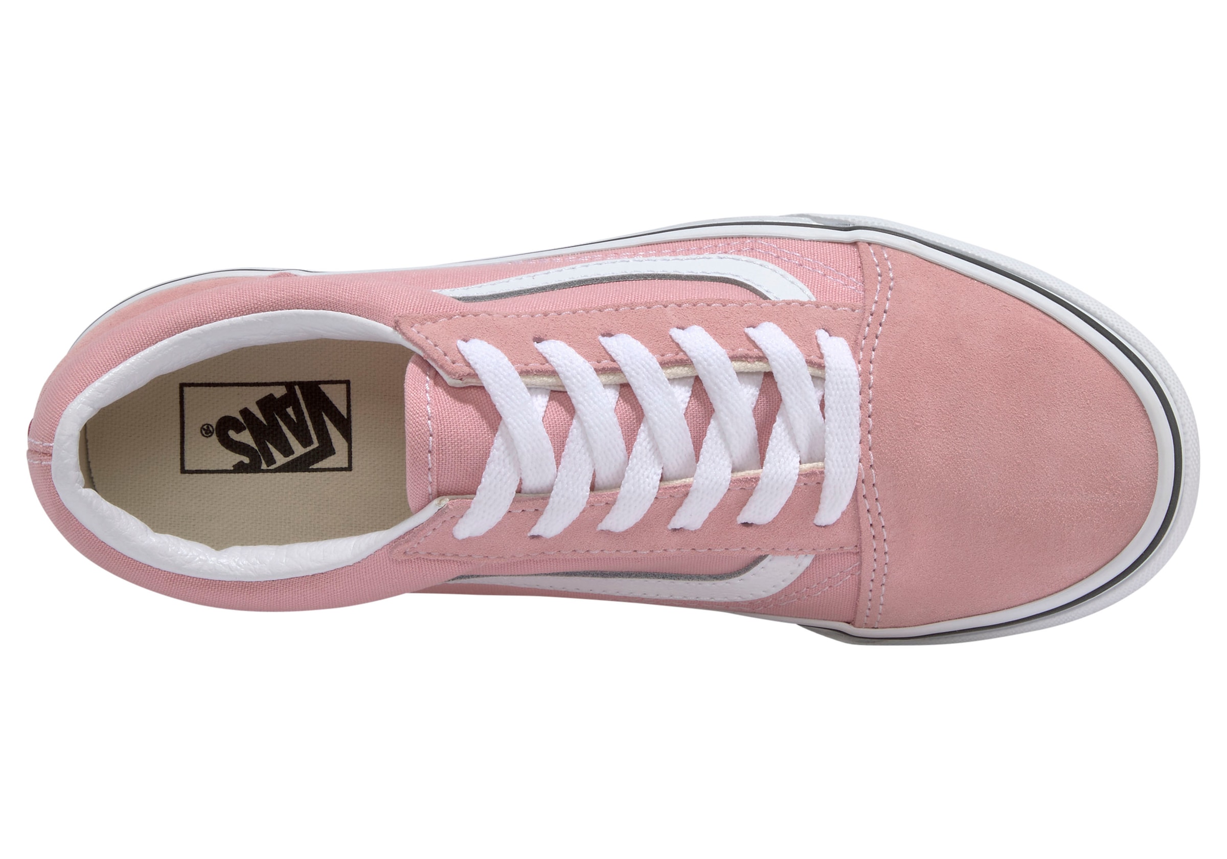 Vans old skool shop pink on feet