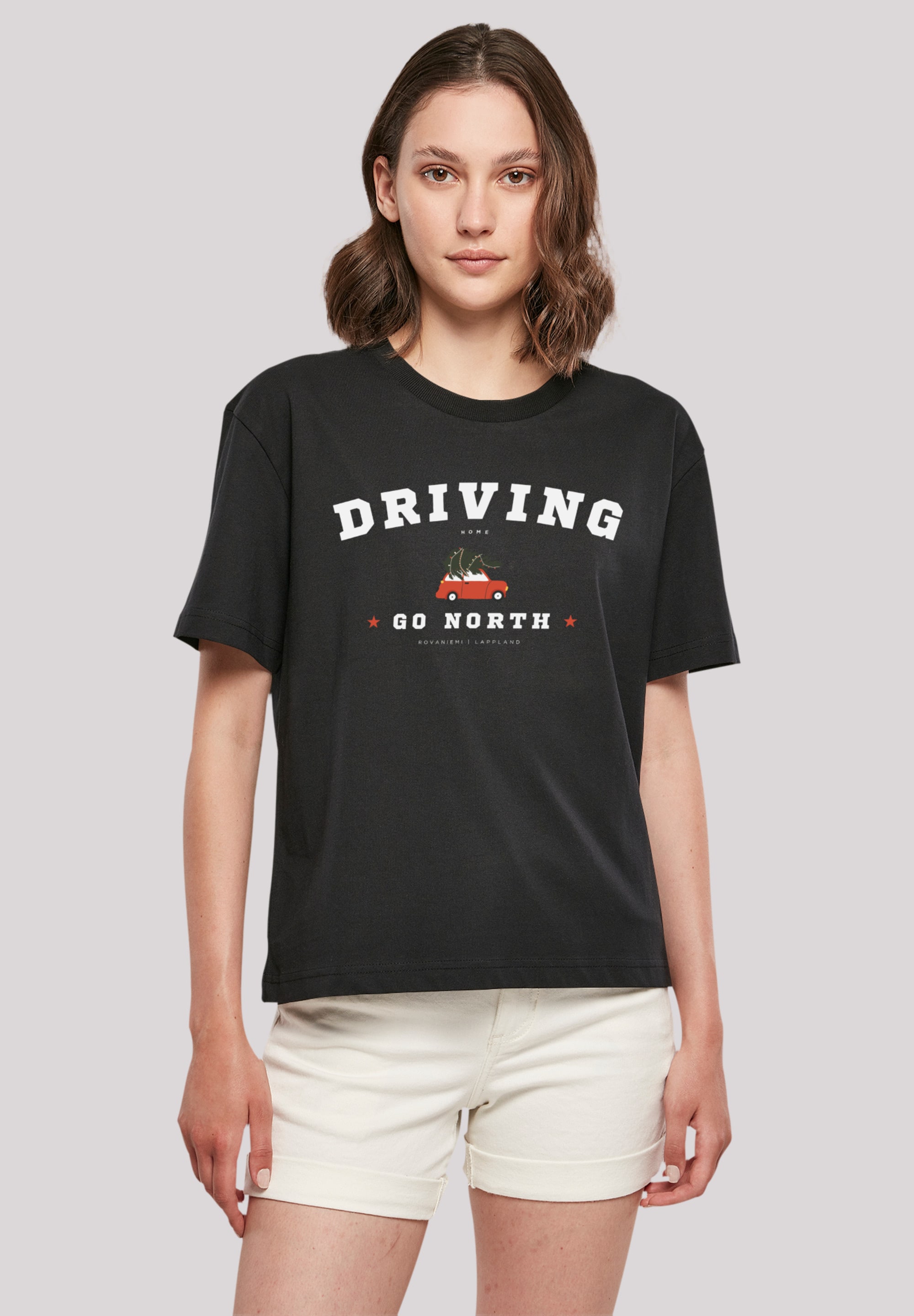 F4NT4STIC T-Shirt »Driving Home Geschenk, Weihnachten«, | Logo I\'m walking Weihnachten