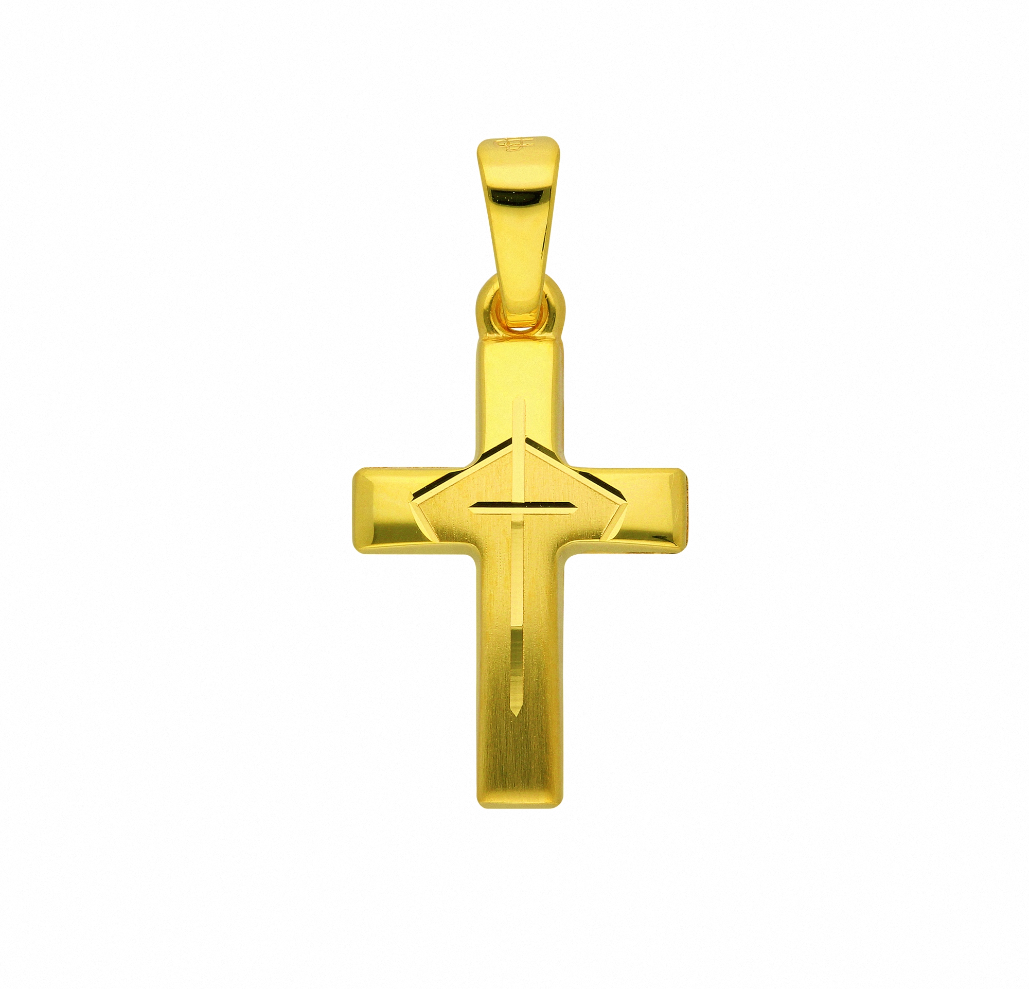 Gold Adelia´s Anhänger«, I\'m Anhänger mit | Set Halskette »585 - Schmuckset online kaufen Kette Kreuz walking mit