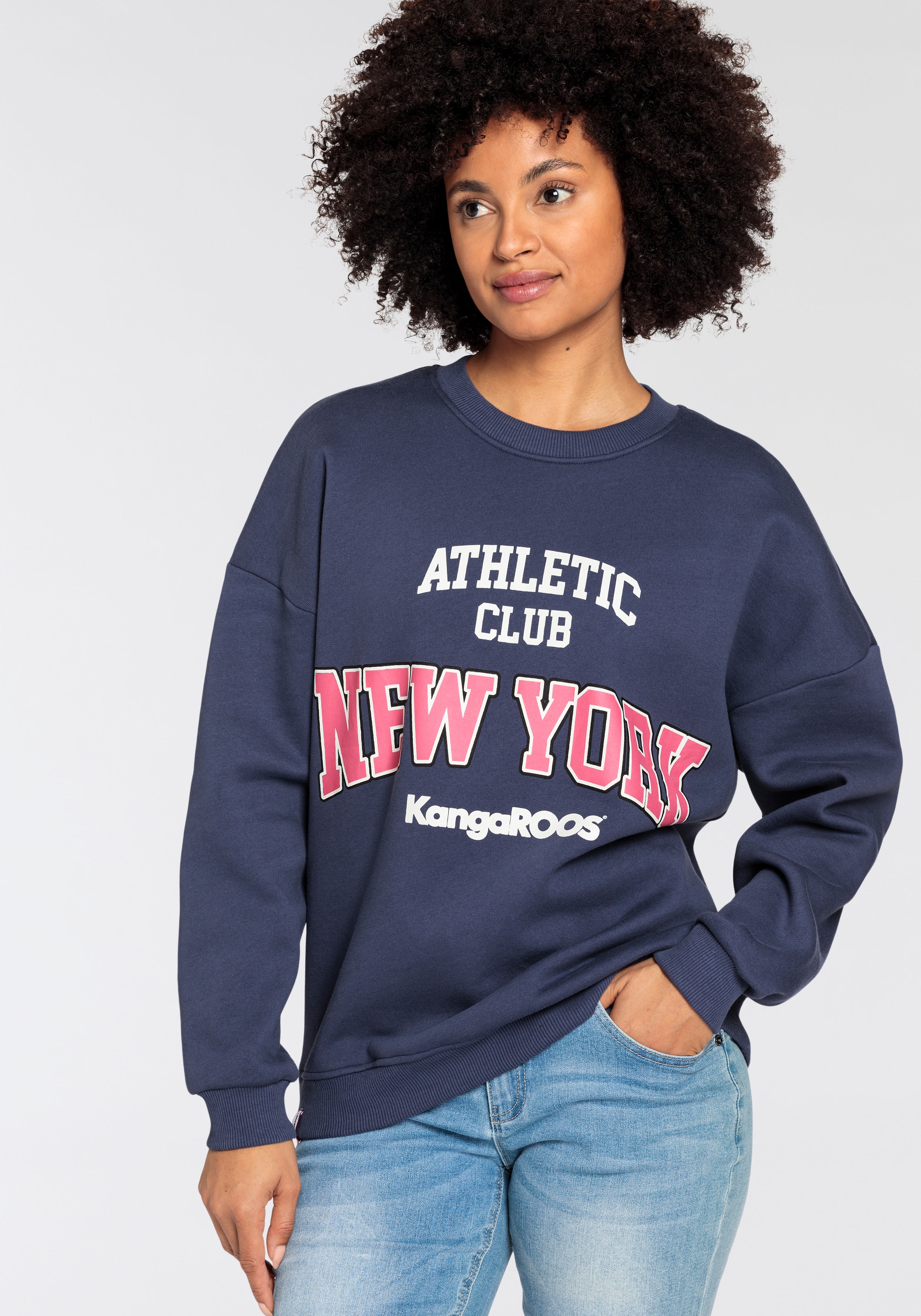 Sweatshirt, | - Logodruck online College-Style KOLLEKTION KangaROOS walking NEUE mit im großem I\'m kaufen