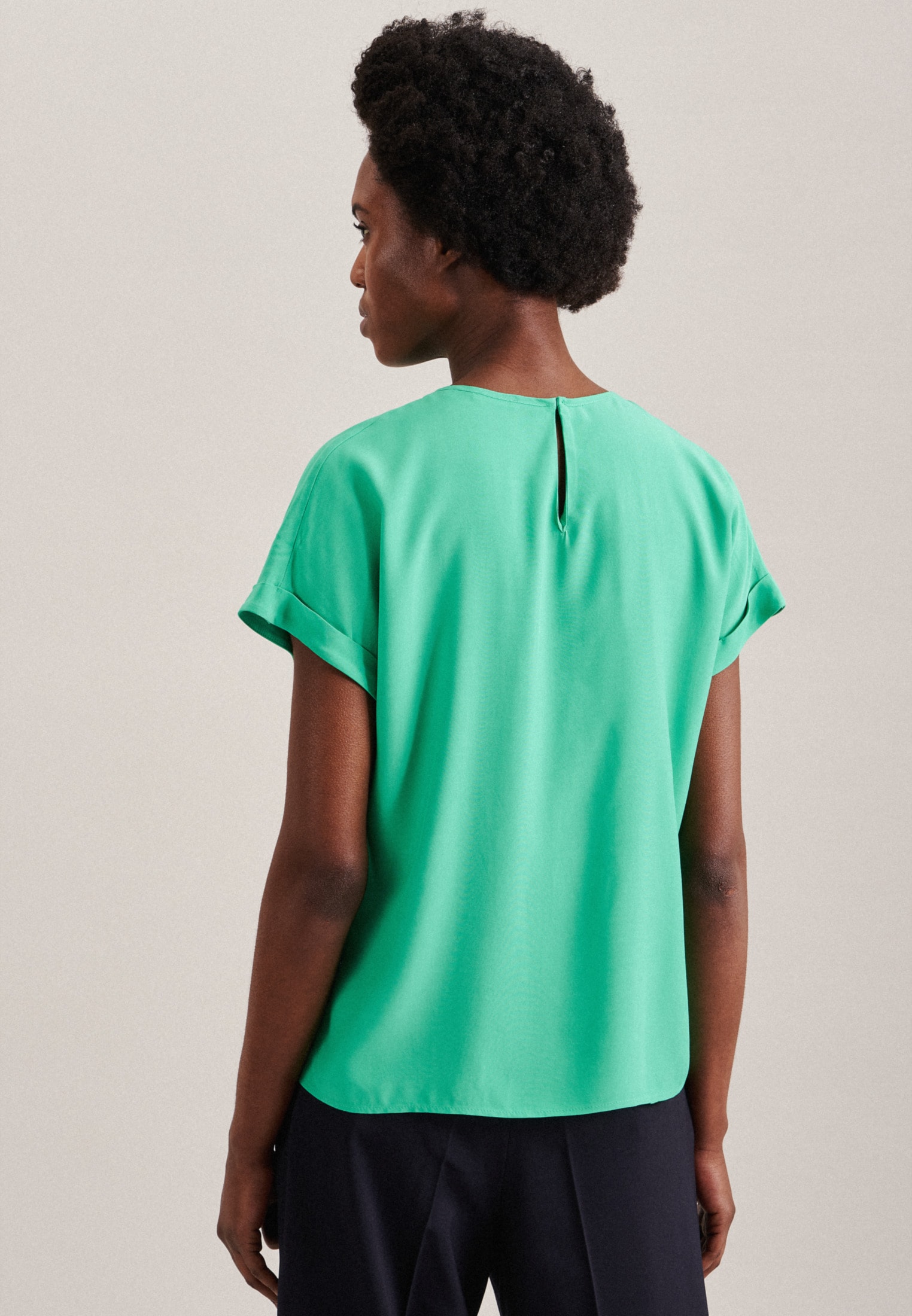 seidensticker Shirtbluse »Schwarze Rose«, Kurzarm Rundhals Uni online  kaufen | I\'m walking | Blusenshirts