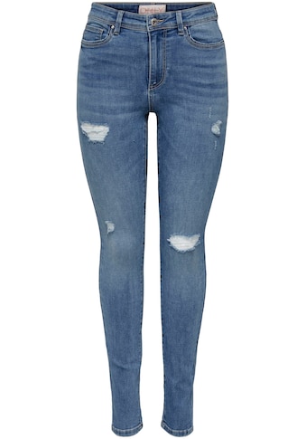 Only Skinny-fit-Jeans »ONLWAUW MID SK DESTROY DNM BJ210«, mit Destroyed Effekt kaufen