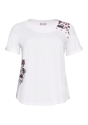 sheego by Joe Browns T-Shirt »Shirt«, mit Frontdruck und Zierknöpfen kaufen