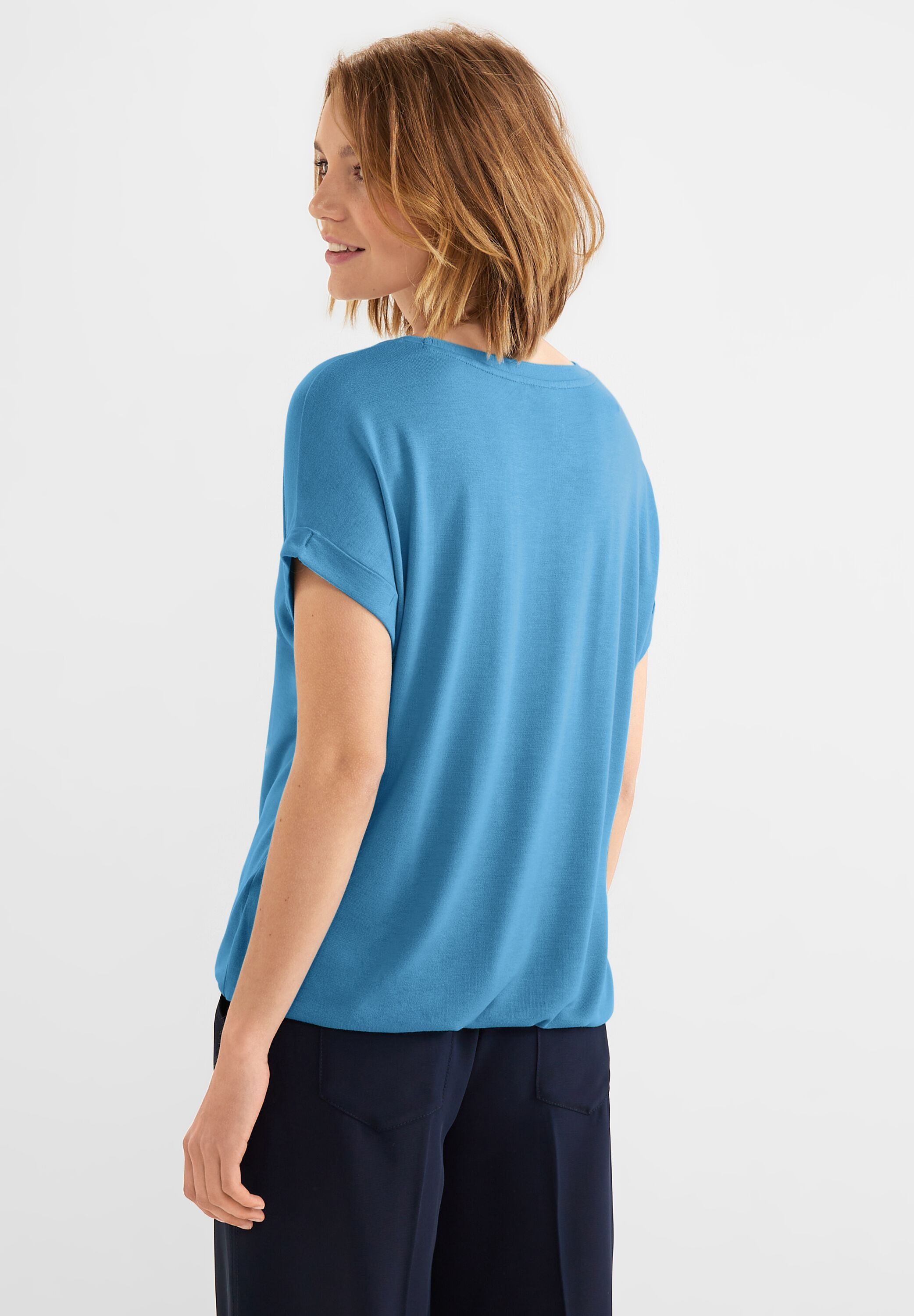 Unifarbe V-Shirt, in online STREET ONE