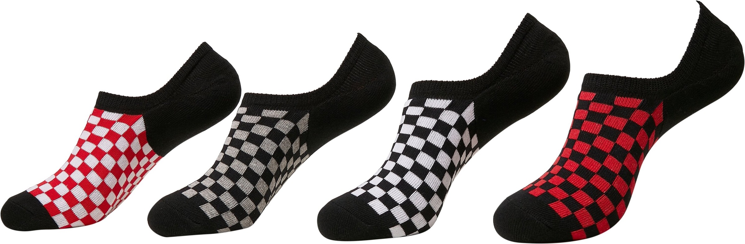 URBAN CLASSICS Freizeitsocken Accessoires Recycled Yarn Check Invisible  Socks 4-Pack (1 Paar)