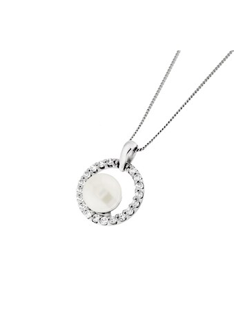 Smart Jewel Kette mit Anhänger »Zirkonia Steine und Perle, Silber 925, diamantierte... kaufen