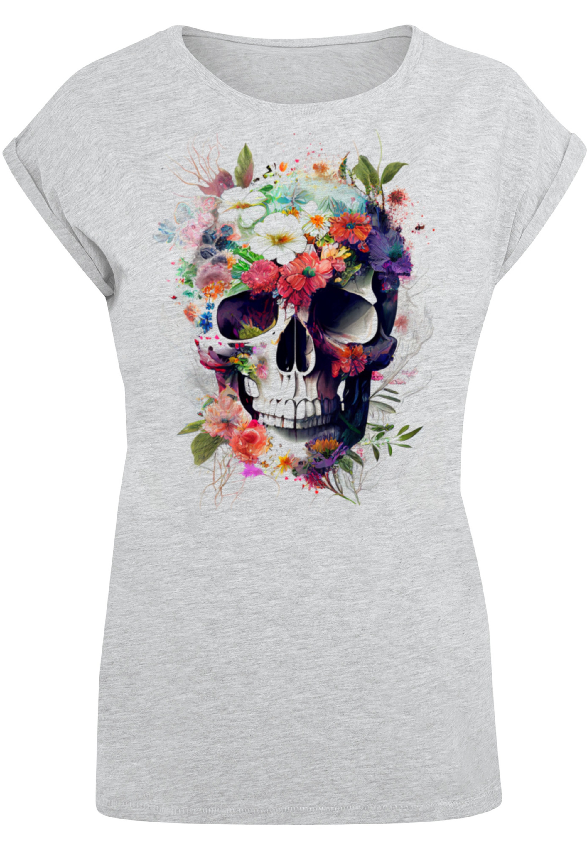 F4NT4STIC T-Shirt »Totenkopf Blumen«, Print | walking I\'m bestellen