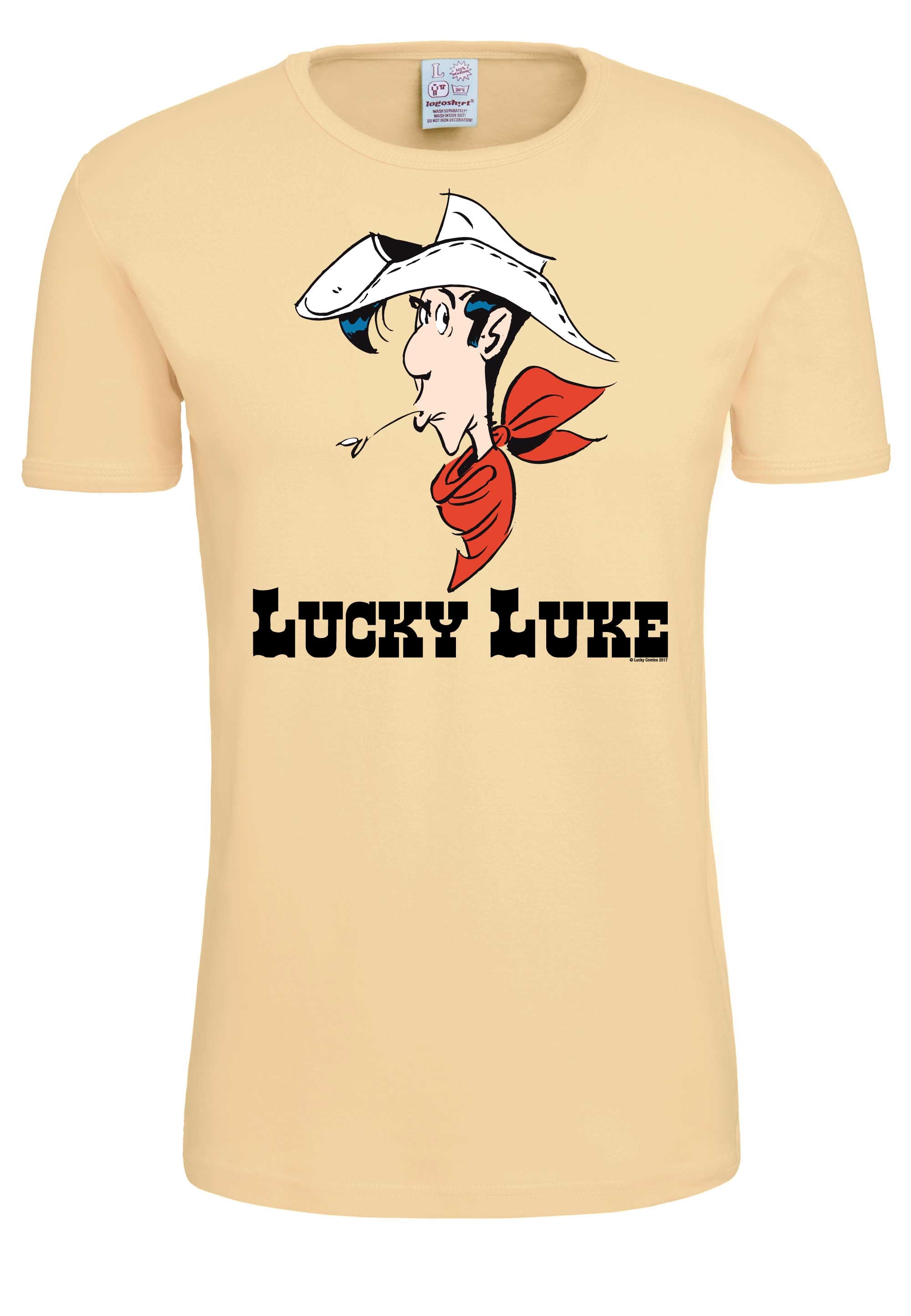 kaufen coolem »Lucky I\'m Print T-Shirt mit Luke | Portrait«, LOGOSHIRT walking