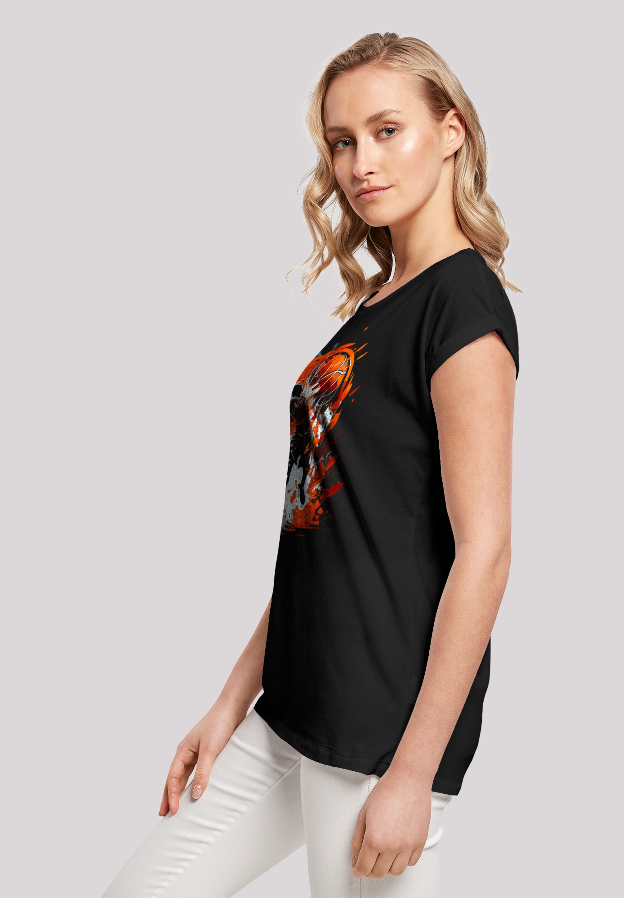 F4NT4STIC T-Shirt »Basketball Splash Orange SLEEVE«, Sport Print shoppen SHORT