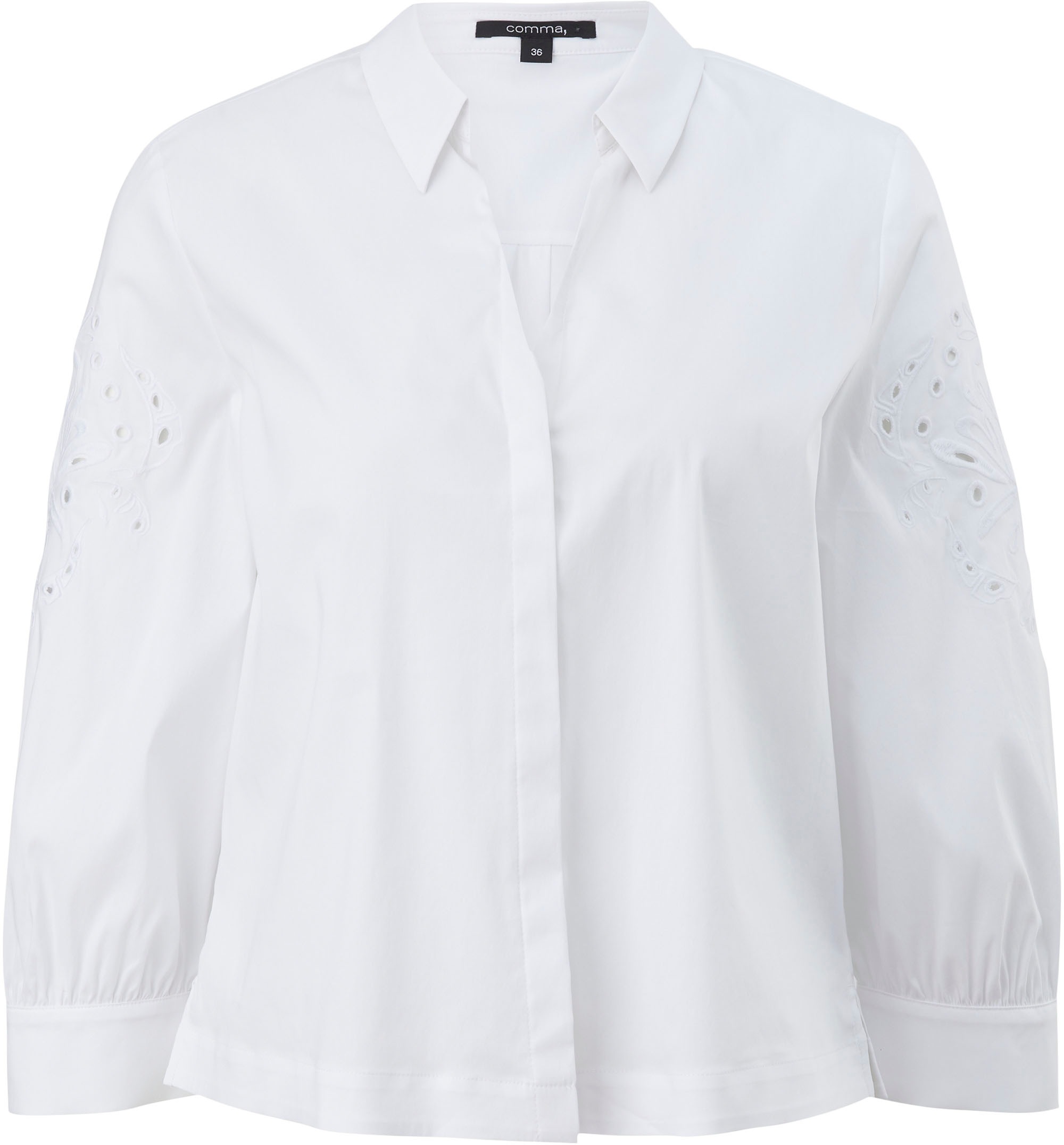 Comma Klassische Bluse, mit Broderie Anglaise kaufen