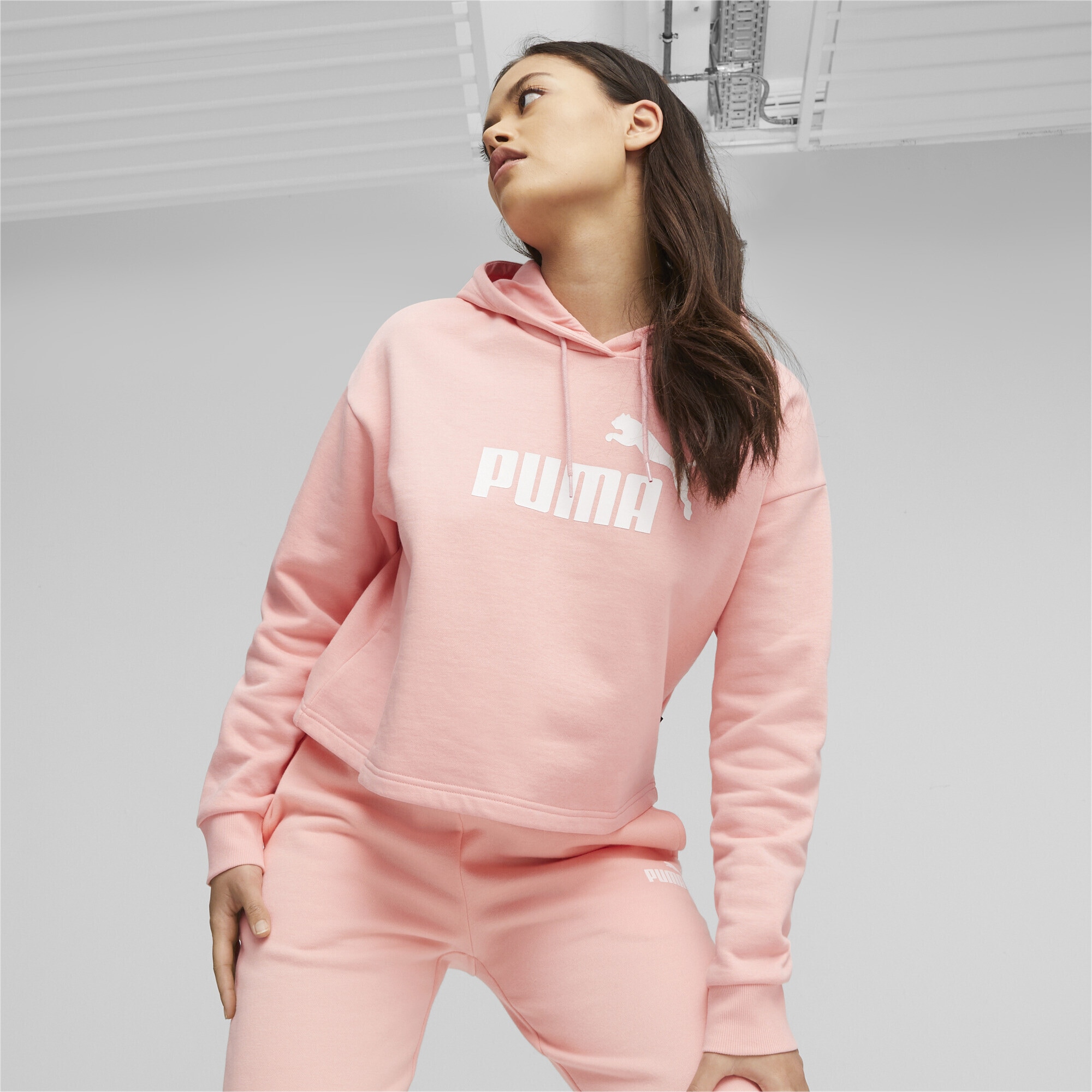 PUMA Hoodie »Essentials+ Cropped Logo Hoodie Damen« online | I\'m walking