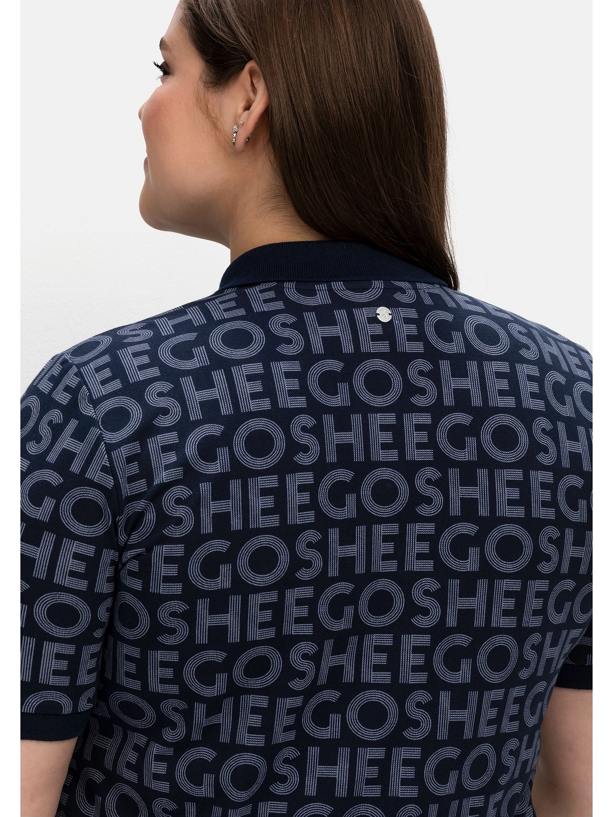 Waffelpiqué mit Größen«, Alloverdruck, Sheego »Große T-Shirt kaufen aus