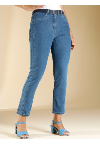 m. collection 7/8-Jeans, mit Nietenapplikation am Saum kaufen