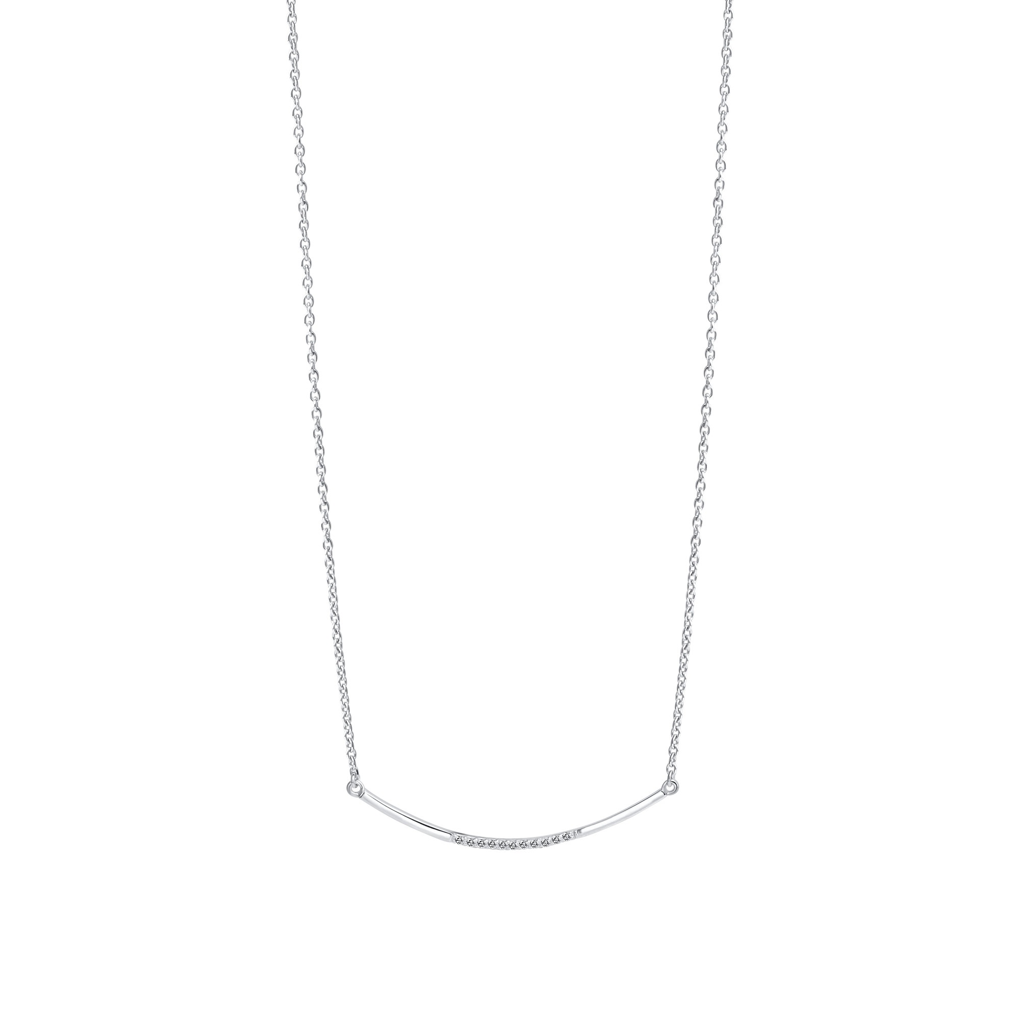 Zeeme Collier »925/- Sterling Silber rhodiniert Zirkonia«, Collier kaufen