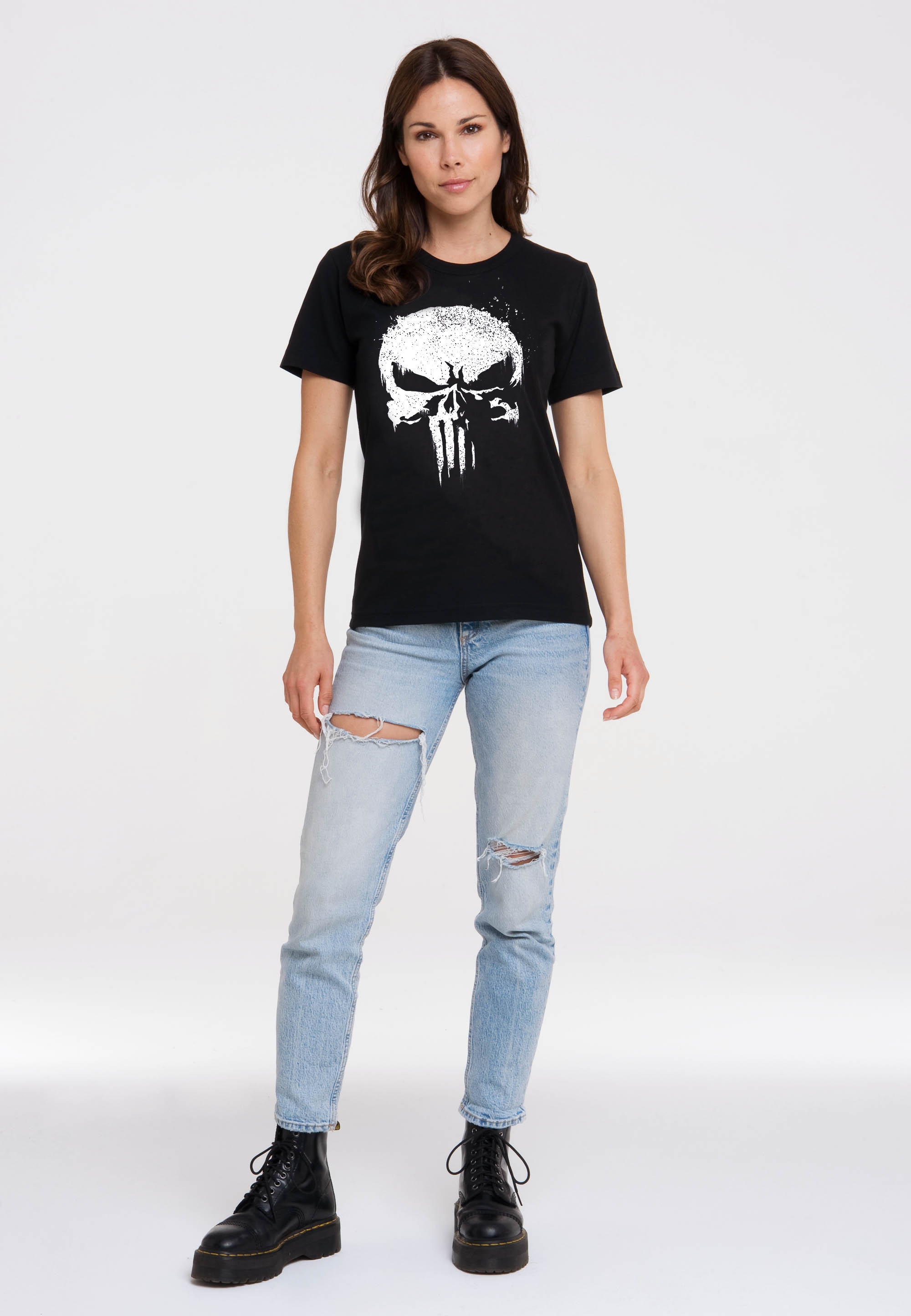 »Marvel - LOGOSHIRT Skull«, Print Punisher T-Shirt lizenziertem mit kaufen TV