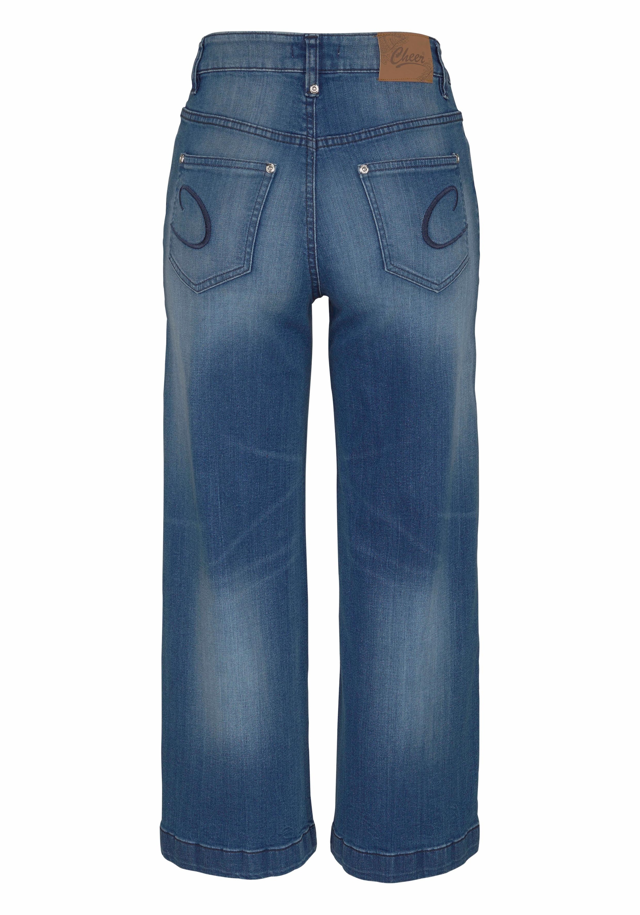 in CASUAL Aniston shoppen 7/8-Jeans, Used-Waschung