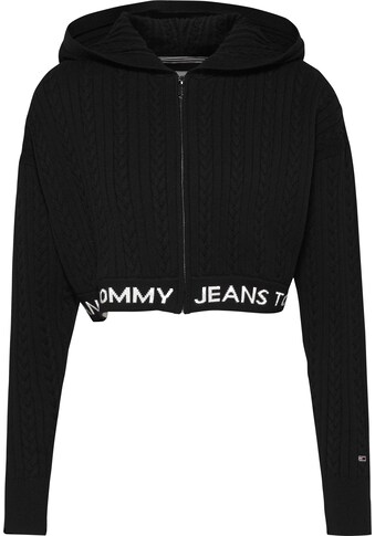 Tommy Jeans Strickjacke »TJW BXY CROP ZIP WAISTBAND HOOD«, mit Tommy Jeans... kaufen