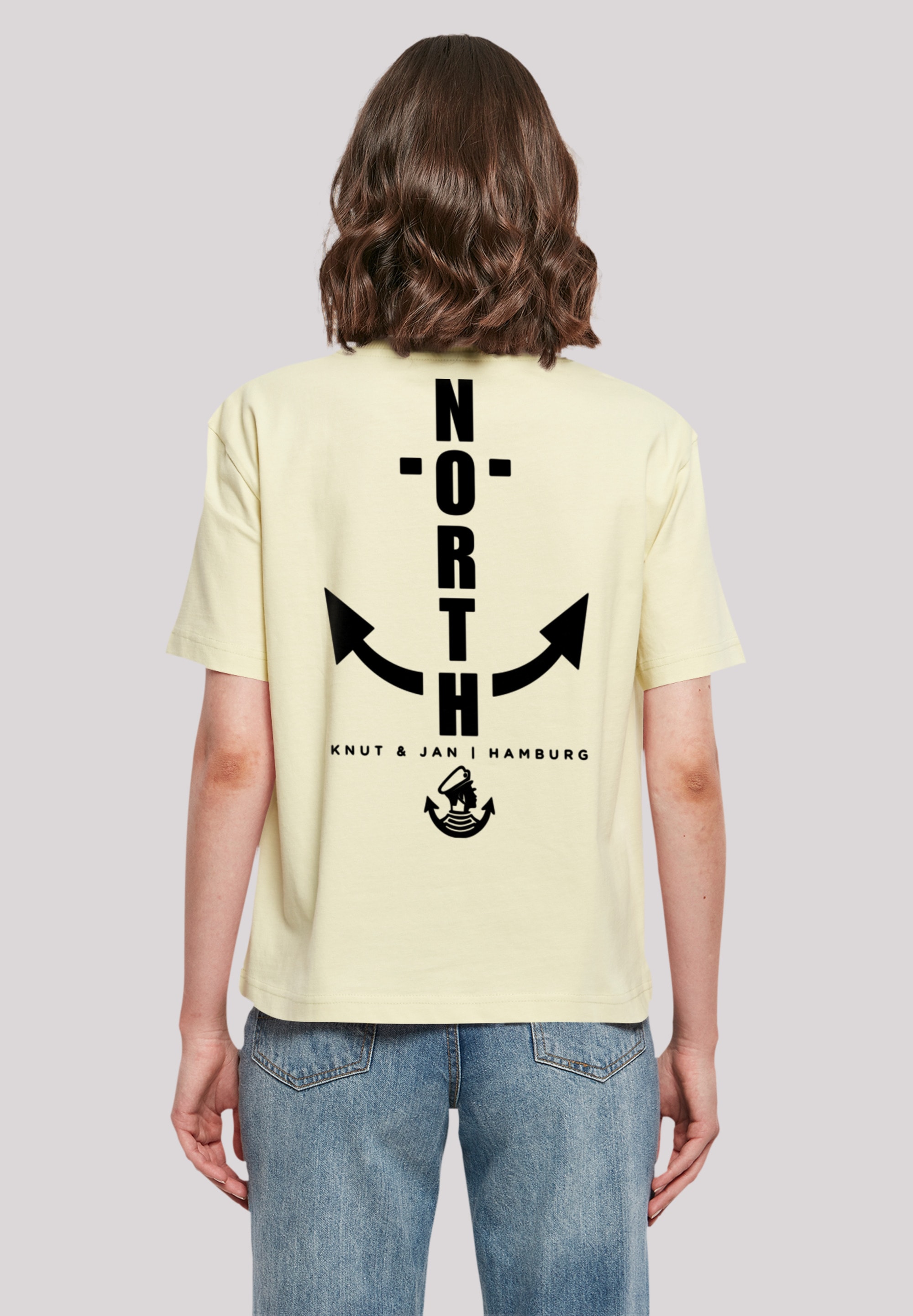 Knut | »North online Jan T-Shirt Anchor walking I\'m Print F4NT4STIC Hamburg«, &