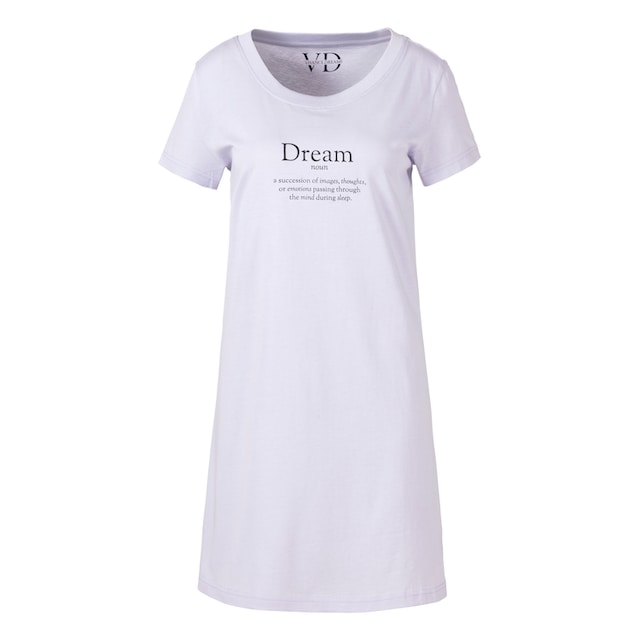 Vivance Dreams Nachthemd, mit Statementdruck & Wäsche auf Rechnung bestellen