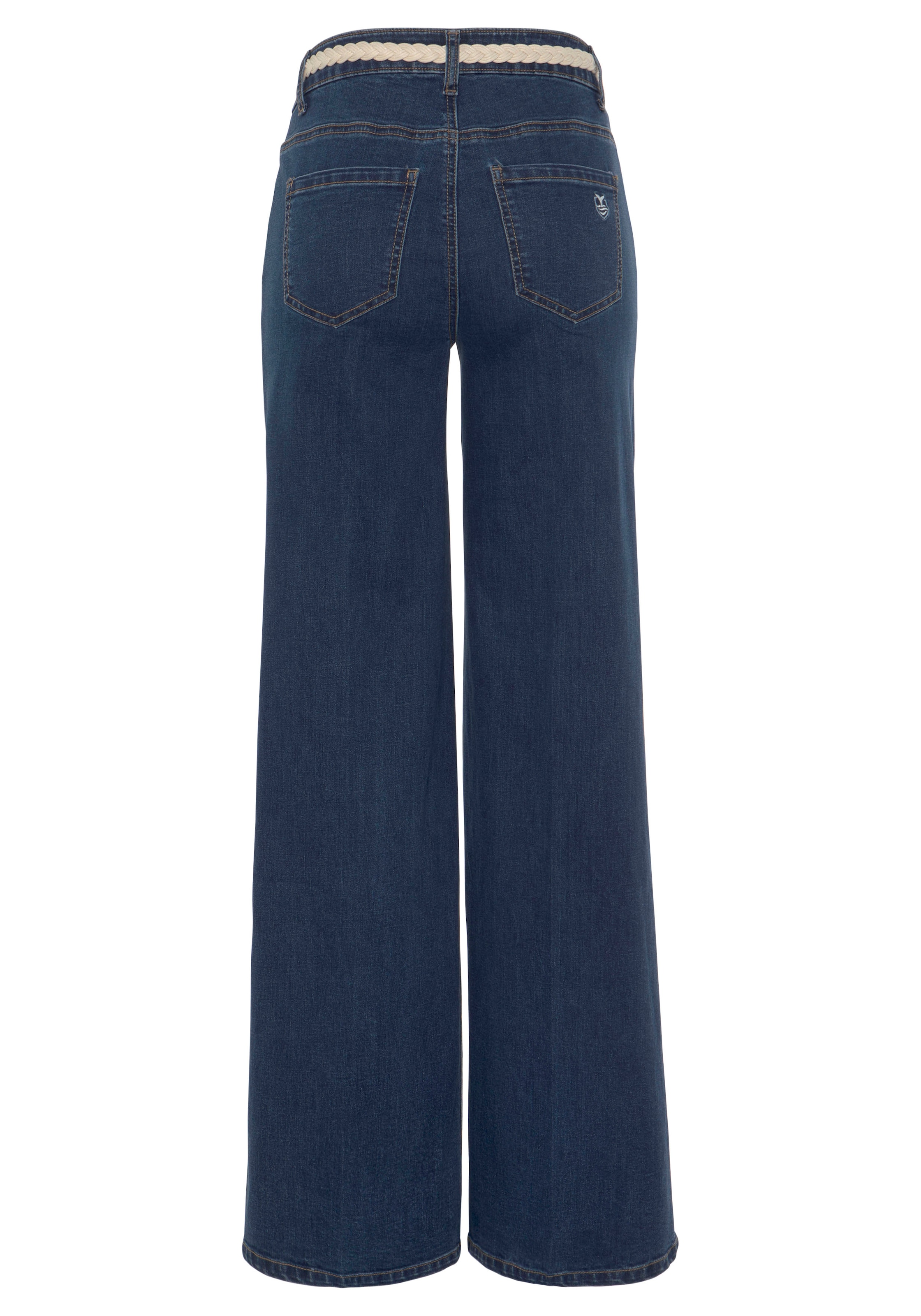 DELMAO Weite Jeans, (Set, 2 tlg., mit Gürtel), mit modischem Flechtgürtel  ---NEUE MARKE! online | I'm walking