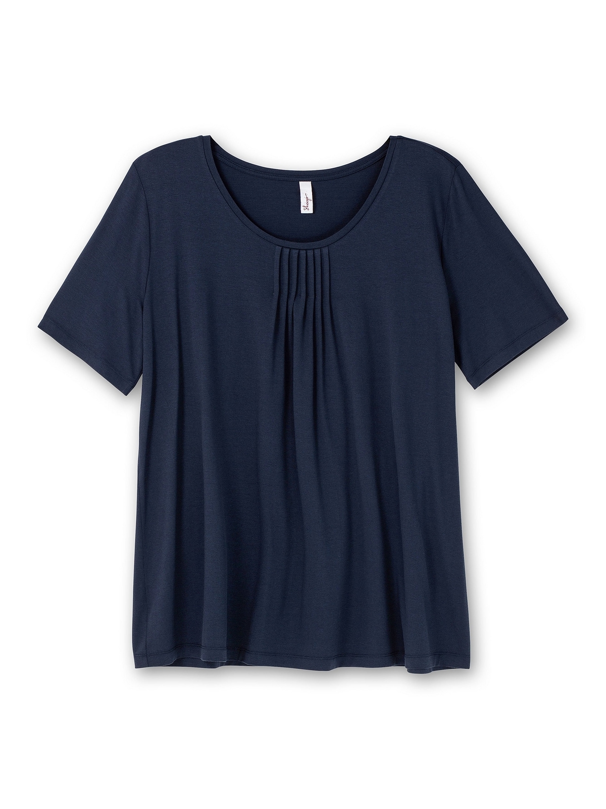 Sheego Rundhalsshirt »Große Größen«, in A-Linie, mit Falten am Ausschnitt  bestellen | I\'m walking | T-Shirts