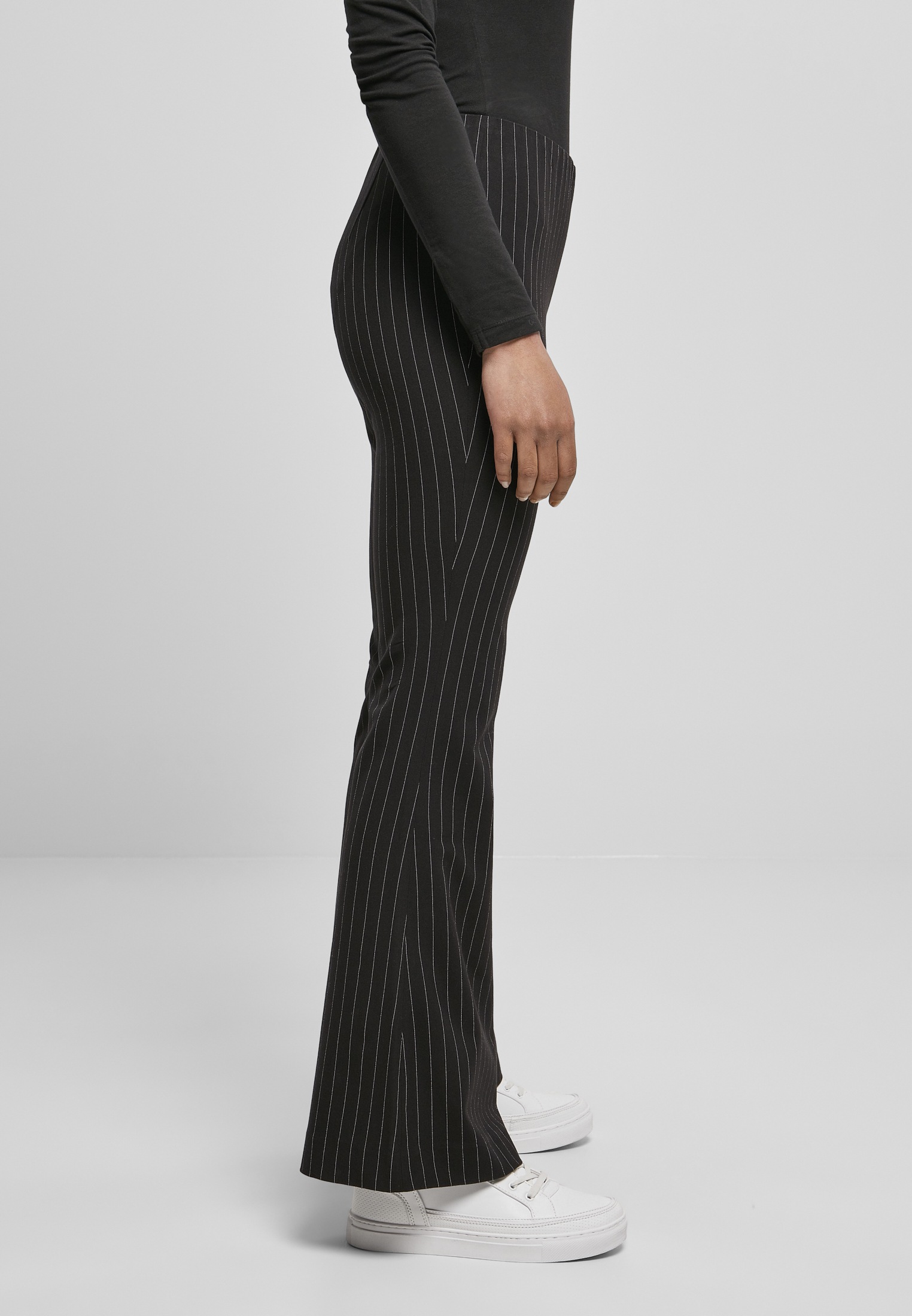 Buy Only ONLKIYA HW WIDE PINSTRIPE PANT - Black White Pinstripe