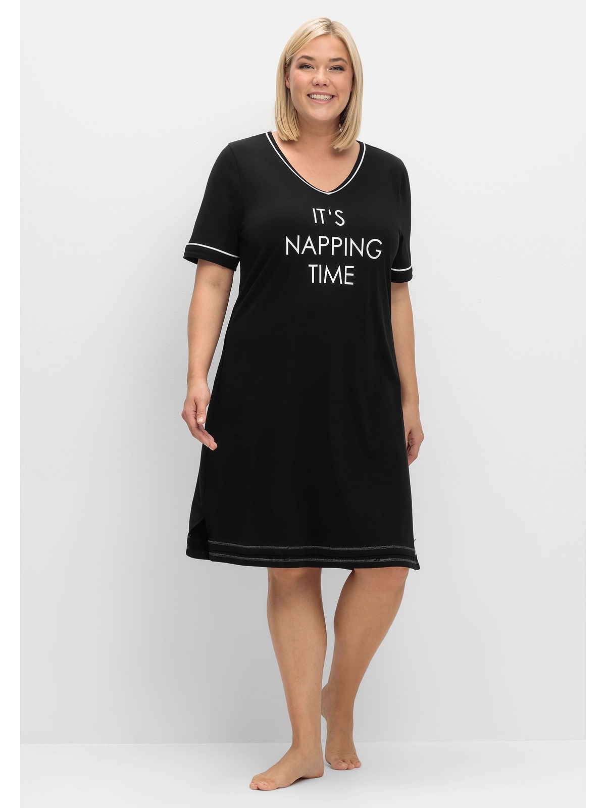 Sheego Nachthemd »Große Größen«, aus Baumwollmix, mit Frontdruck online  kaufen | I'm walking