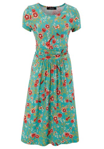 Aniston SELECTED Sommerkleid, mit aufgedruckten Blumen, Schmetterlingen und Vögeln kaufen