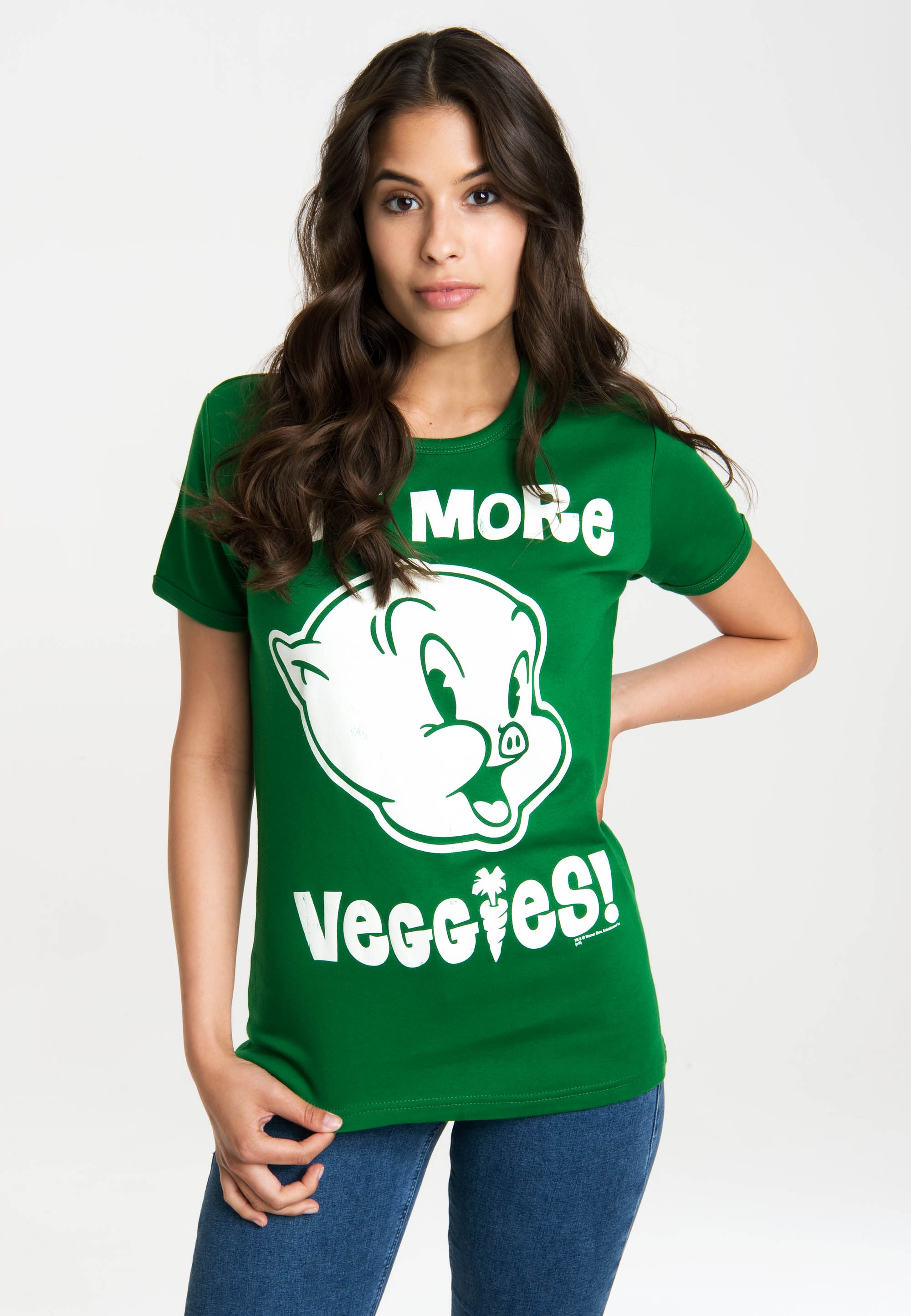 Tunes »Looney mit - LOGOSHIRT lizenzierten Veggies«, Originaldesign More Eat T-Shirt bestellen