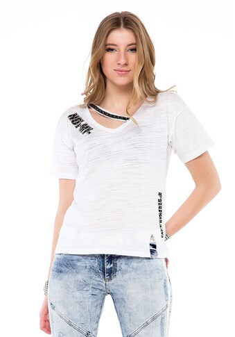 Cipo & Baxx T-Shirt, mit V-Ausschnitt kaufen