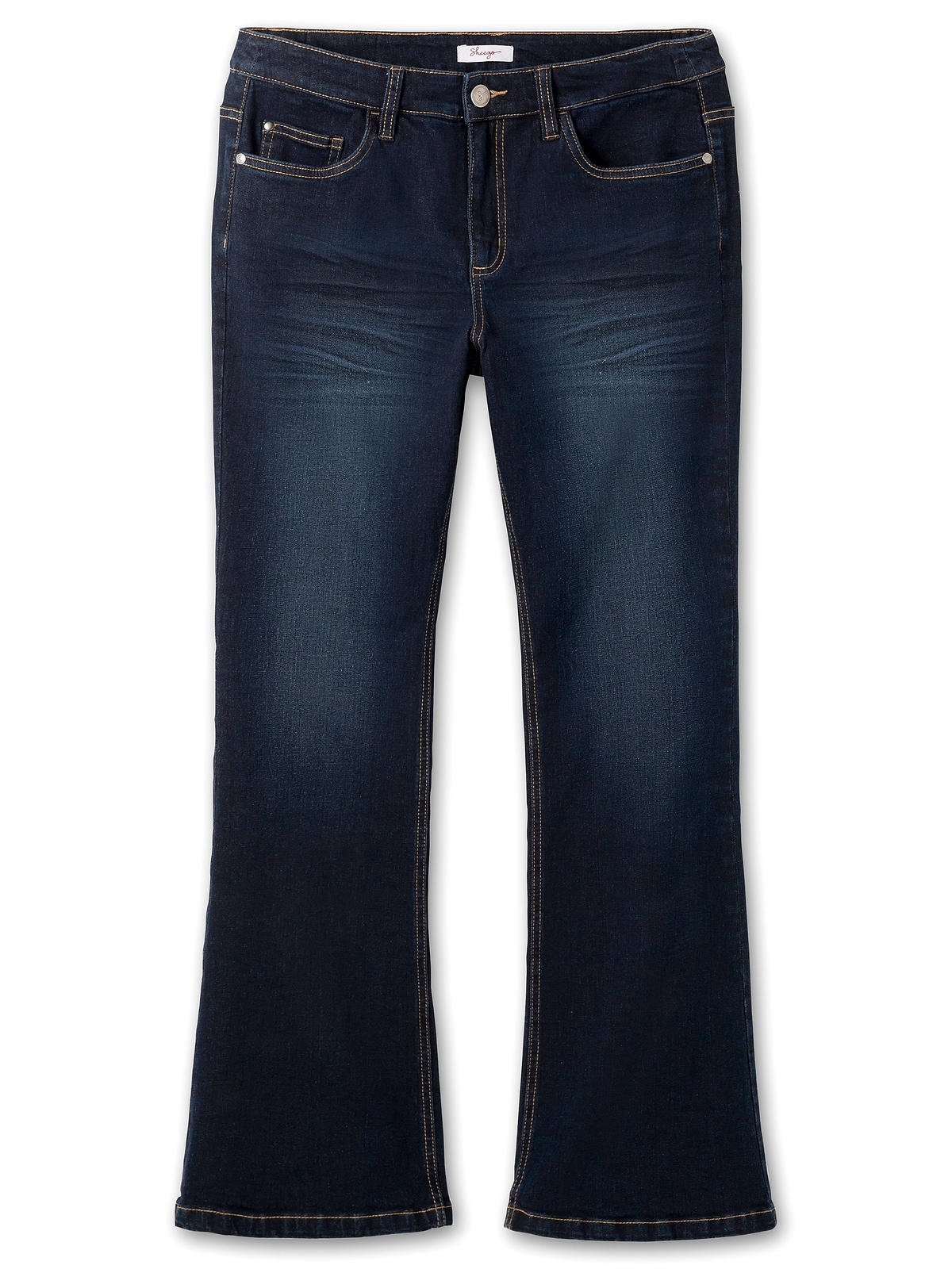 Sheego Bootcut-Jeans »Große Größen«, mit | I\'m walking extralang online Used-Effekten