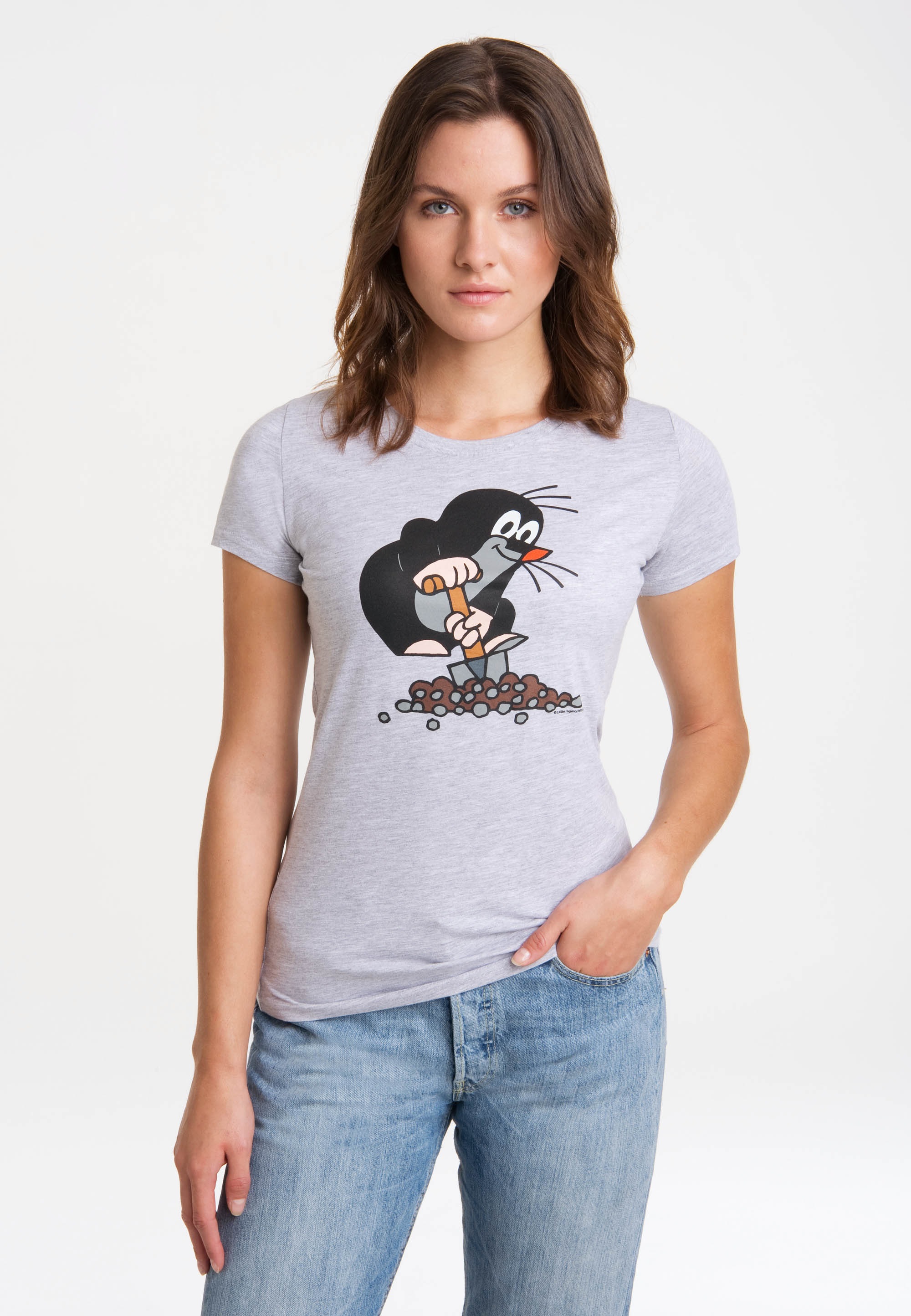 LOGOSHIRT T-Shirt Maulwurf«, Originaldesign | kleine »Der mit online walking I\'m lizenziertem
