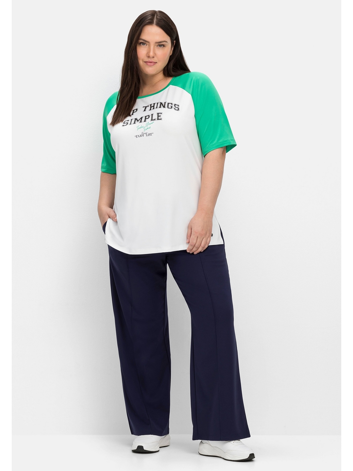 Sheego T-Shirt »Große Größen«, im College-Look, aus Funktionsware shoppen |  I'm walking