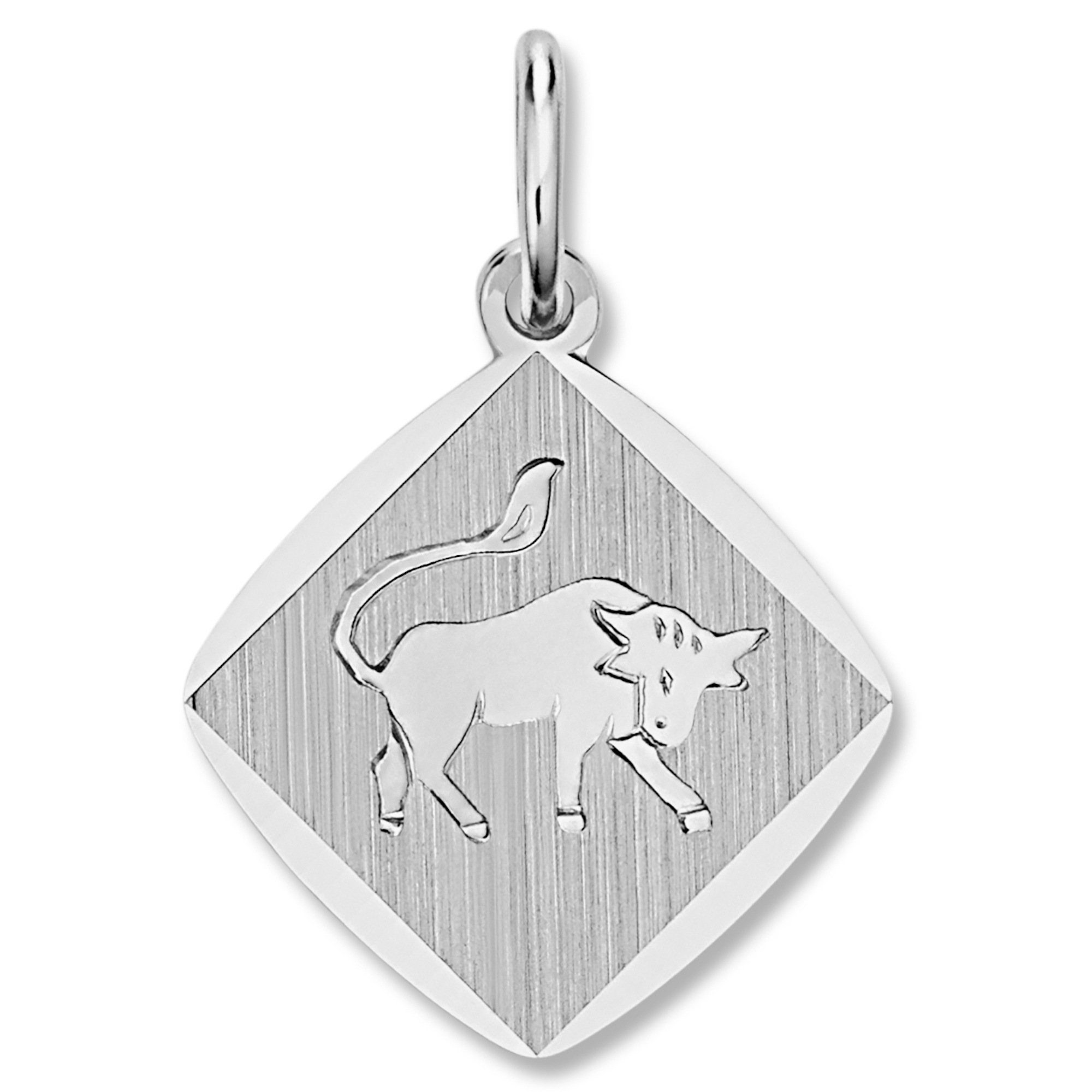 ONE ELEMENT Kette mit Anhänger Stier Sternzeichen Anhänger aus 925 Silber Schmuckset - Set mit verstellbarer Halskette