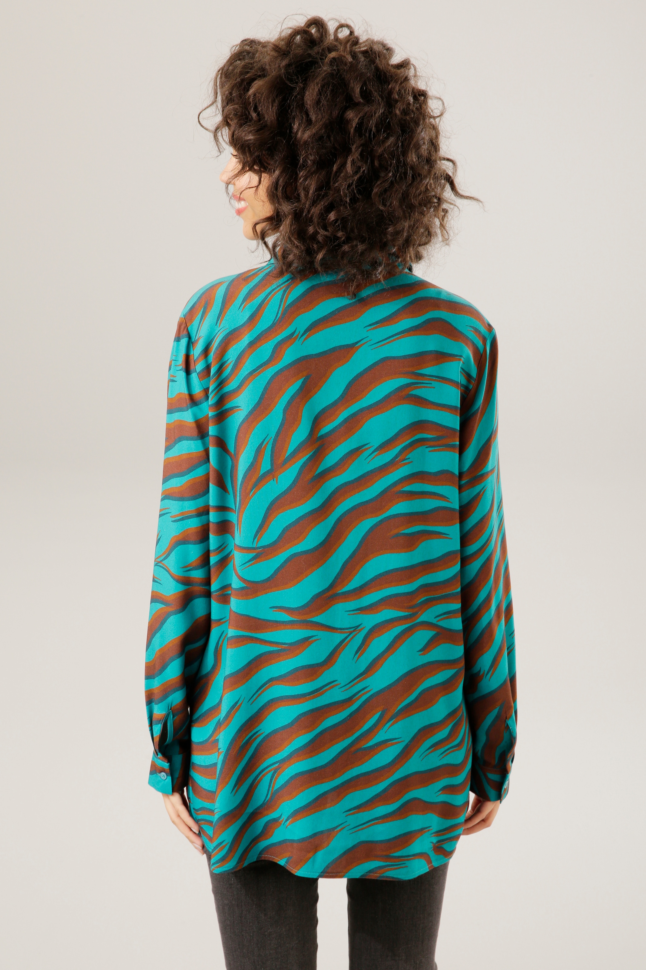 Aniston CASUAL Hemdbluse, ein | Teil walking - farbenfrohen kaufen jedes mit Unikat I\'m Druck