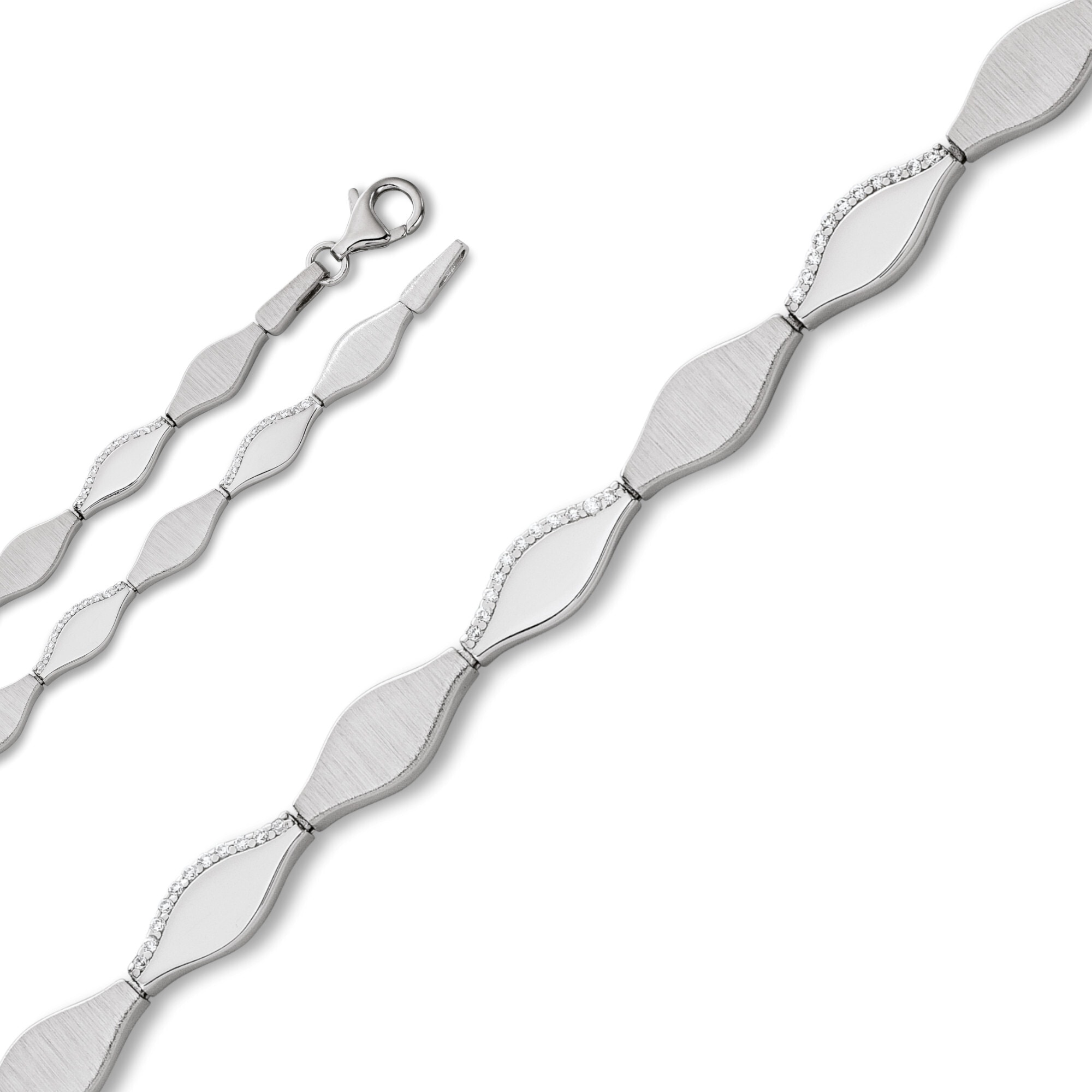 ONE ELEMENT Silberkette »Zirkonia online 925 I\'m Schmuck walking aus kaufen Damen Halskette Silber Ø«, Silber 