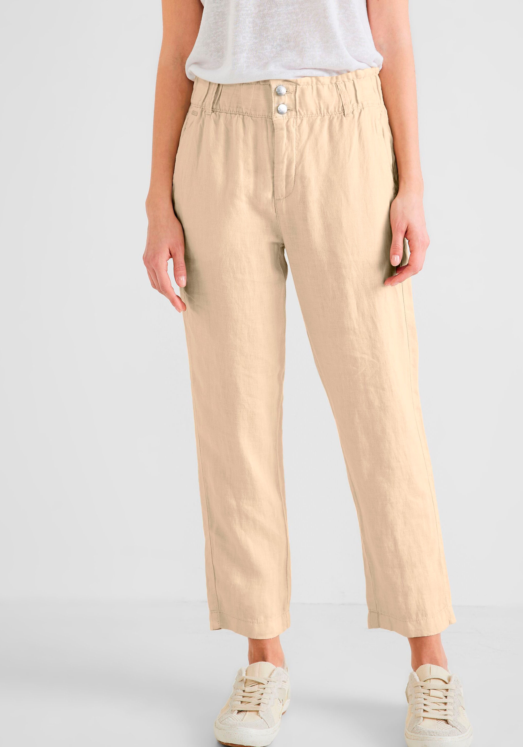 STREET ONE Paperbag-Hose mit 2-Knopf-Form