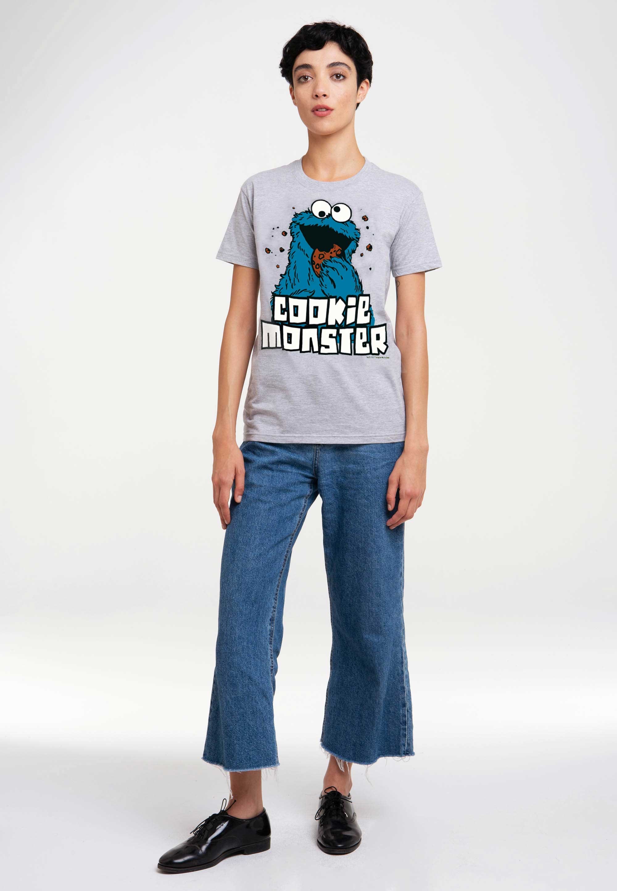 LOGOSHIRT T-Shirt »Krümelmonster«, mit kaufen lizenziertem Originalddesign