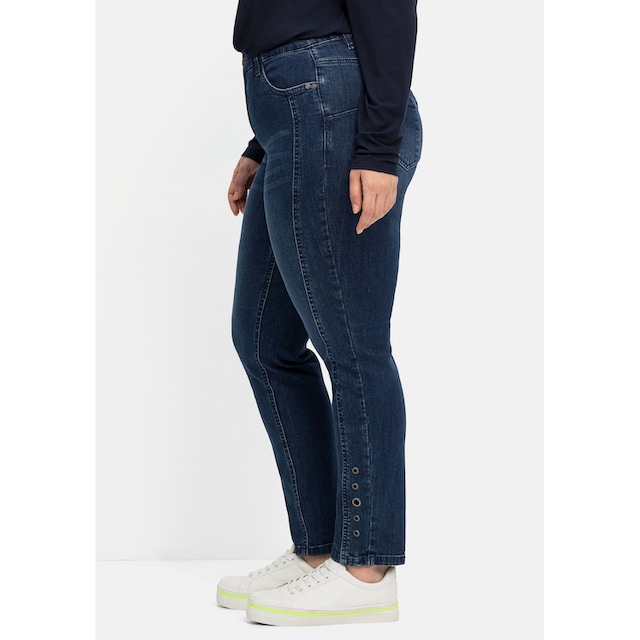 Sheego Stretch-Jeans »Große Größen«, mit Zierösen, in Five-Pocket-Form  bestellen | I'm walking