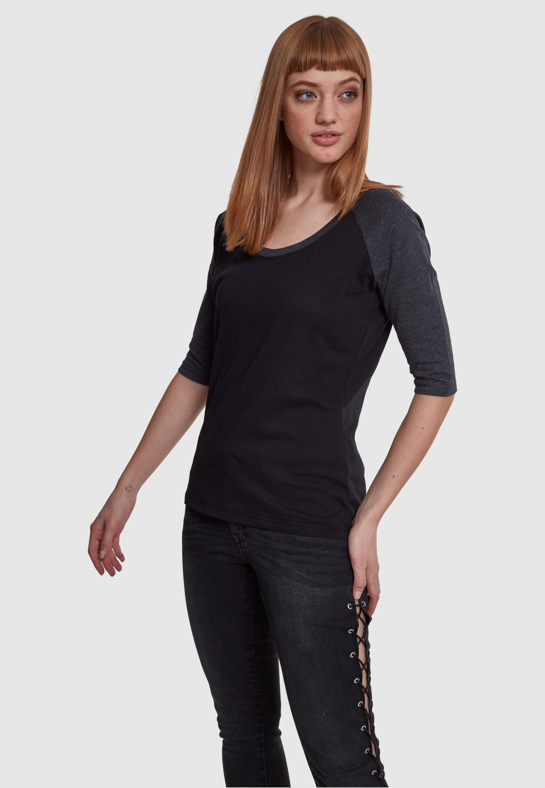 [Beliebtes Qualitätsprodukt!] URBAN CLASSICS Kurzarmshirt »Damen Ladies 3/4 I\'m kaufen | Contrast Raglan tlg.) (1 walking Tee«
