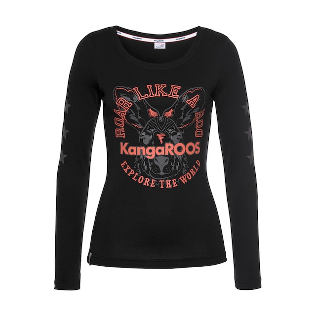 KangaROOS Langarmshirt, mit Känguru-Front-Print online | I\'m walking