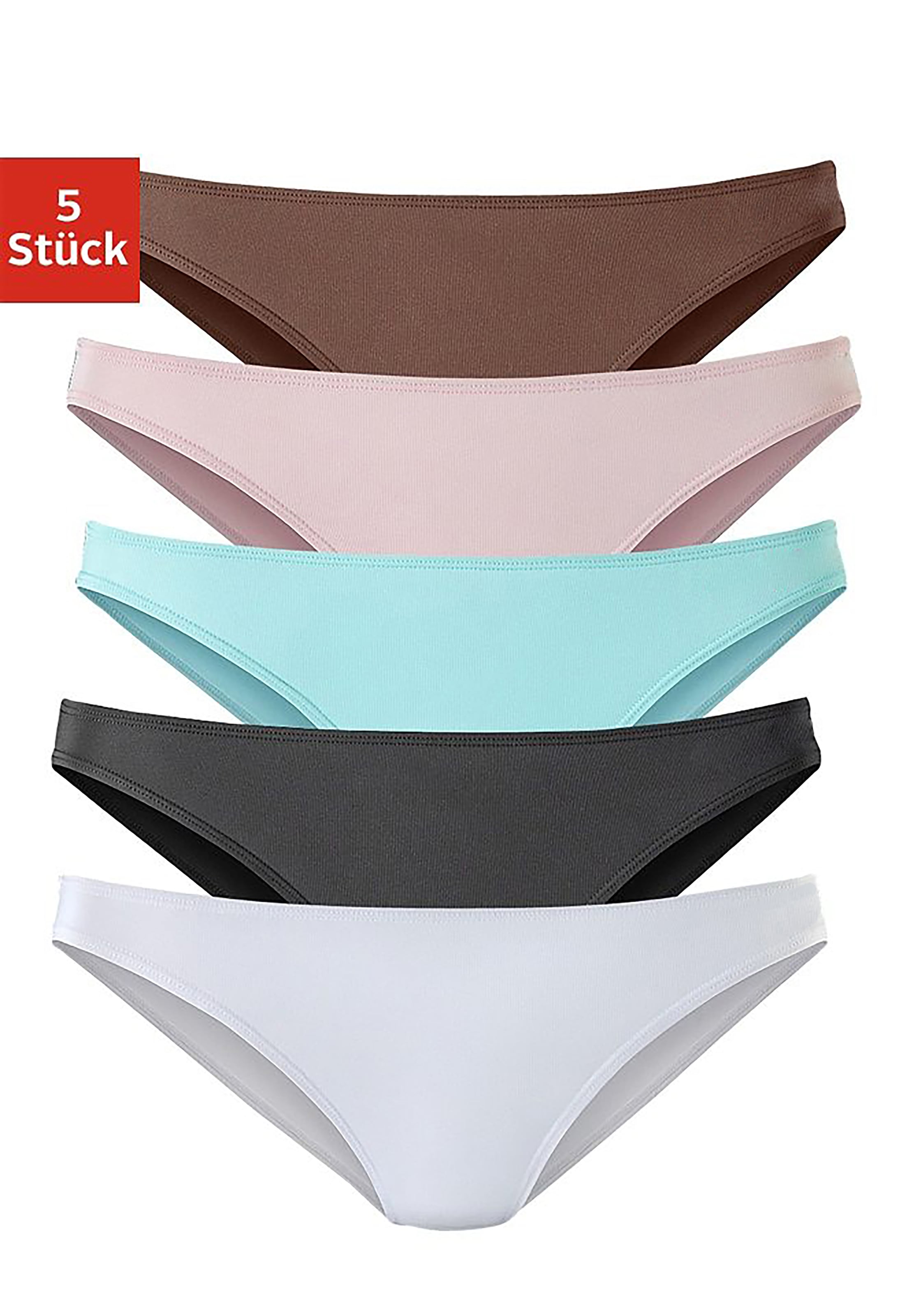 Bikinislip, (Packung, 5 St.), aus weicher Microfaserqualität & Wäsche auf  Rechnung bestellen | Bikini-Slips