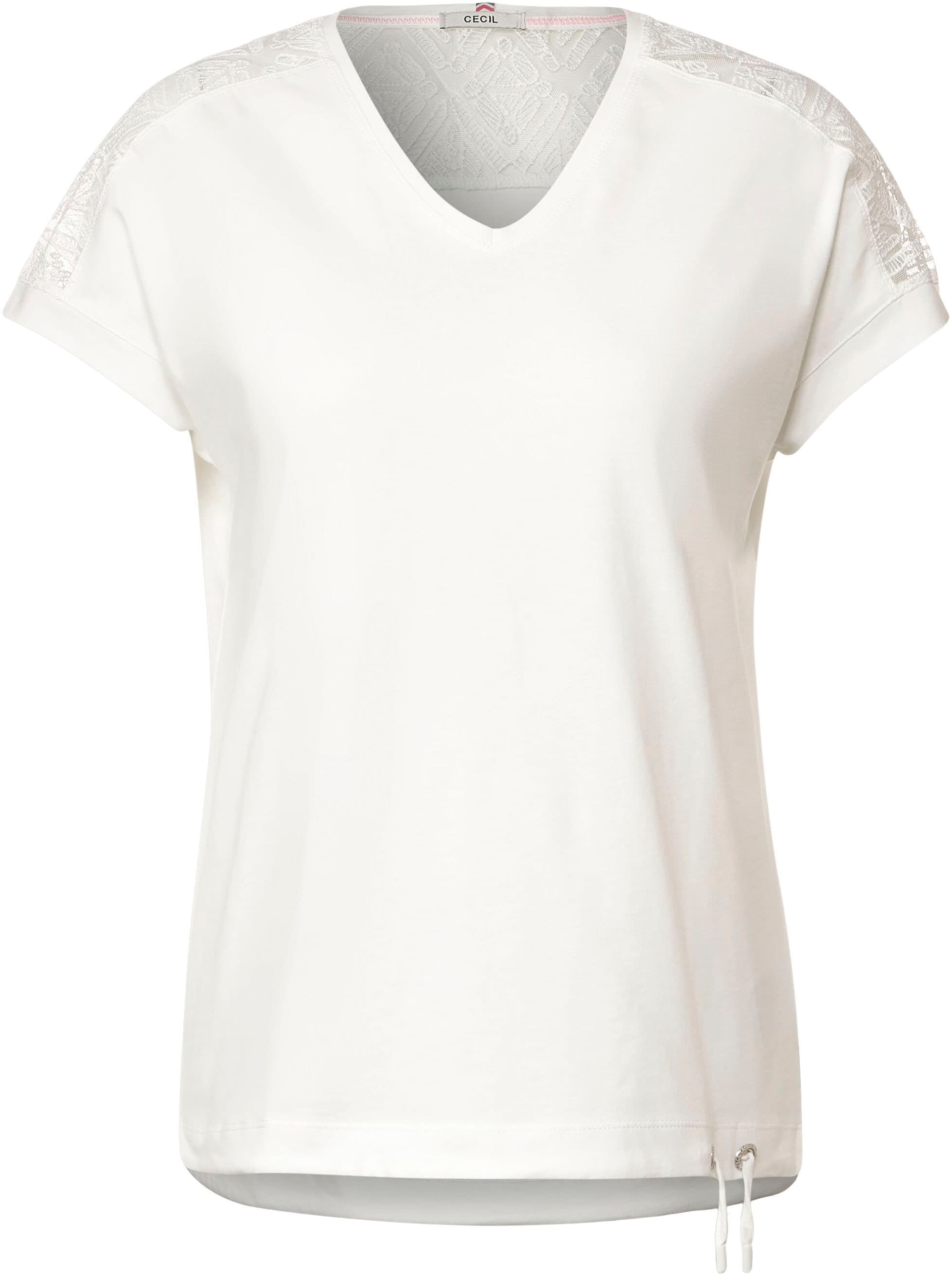 Günstiger Outlet-Store Cecil T-Shirt, mit leicht -Ausschnitt shoppen abgerundetem V