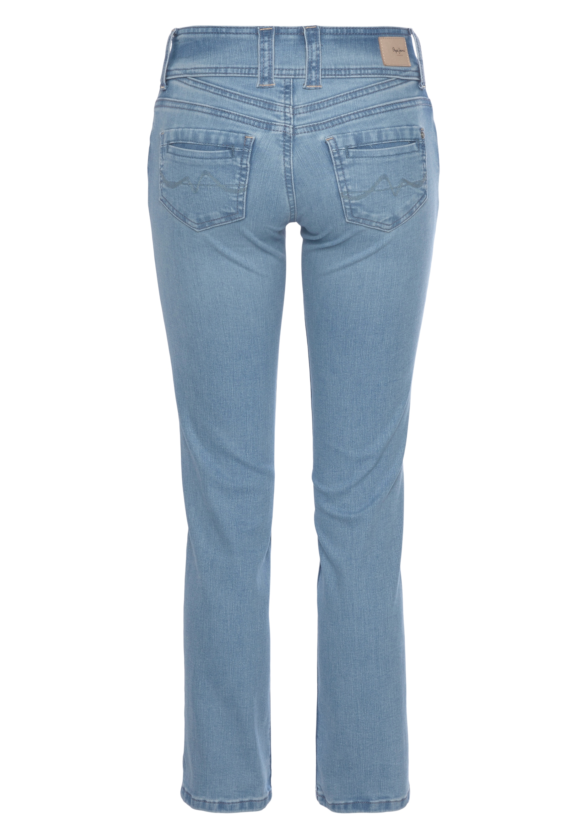 Pepe Jeans Straight-Jeans geradem »GEN«, Doppel-Knopf-Bund mit schöner Bein in und online Qualtät