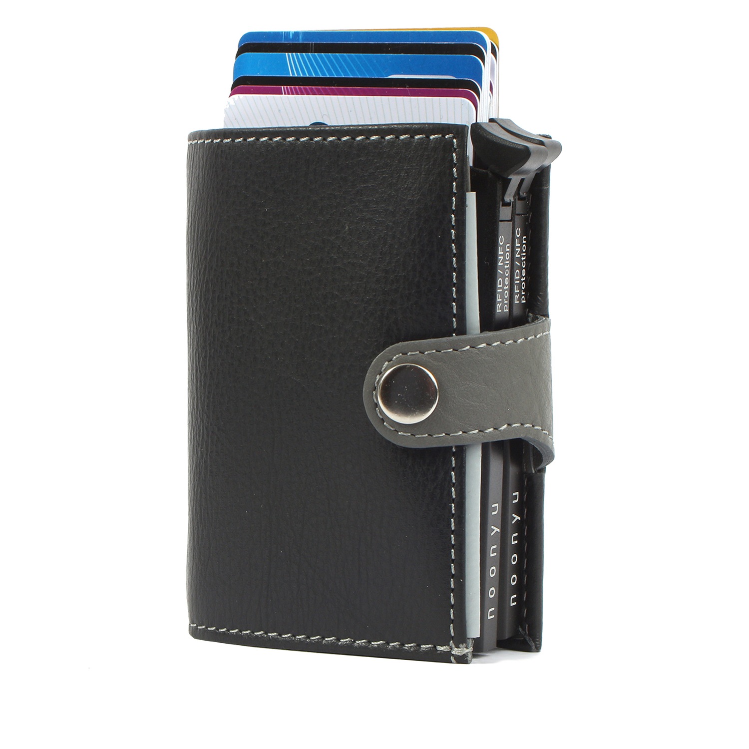 Margelisch Mini Geldbörse »noonyu double Kreditkartenbörse Leder I\'m kaufen aus walking leather«, | Upcycling RFID