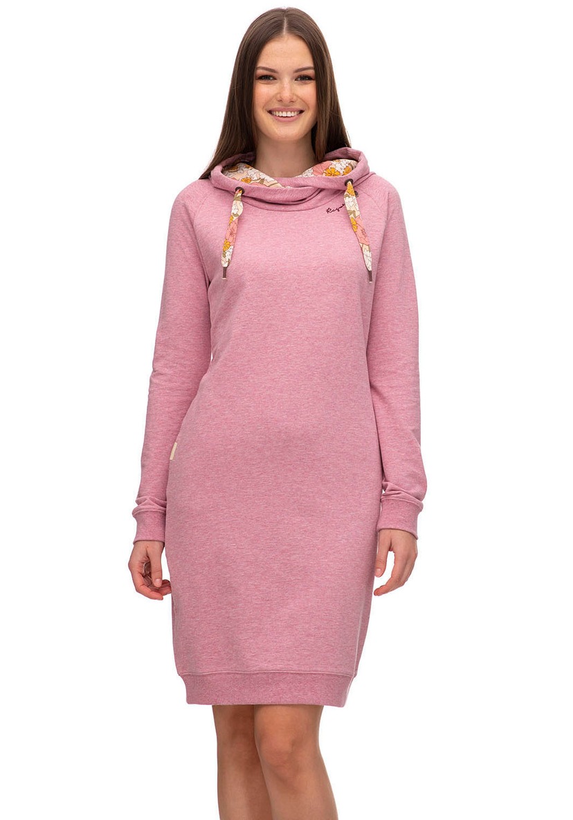 Ragwear Sweatkleid »Sabreen«, Langärmliges online Baumwoll Kapuze Kleid mit