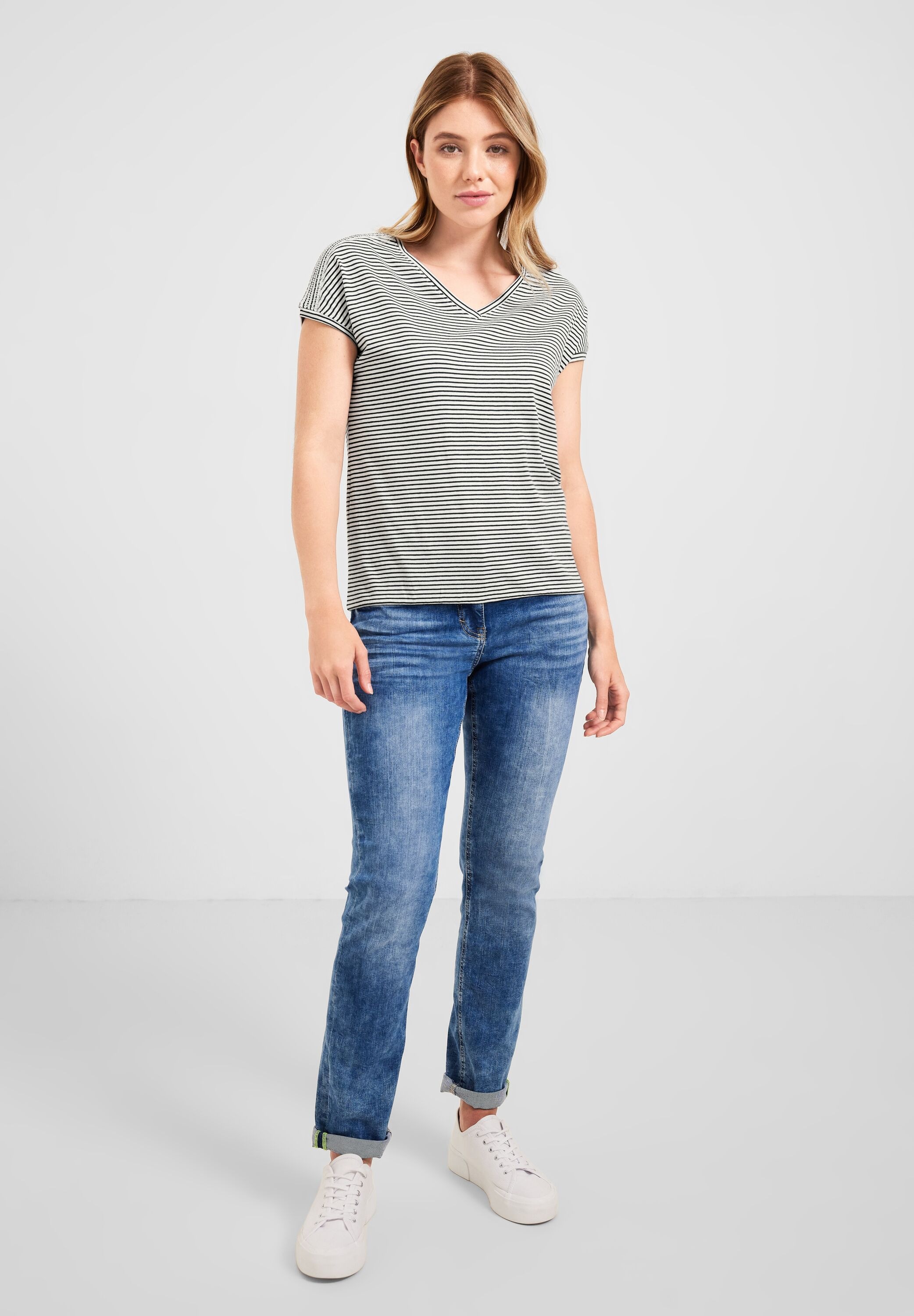Cecil T-Shirt, mit Elastiksaum online