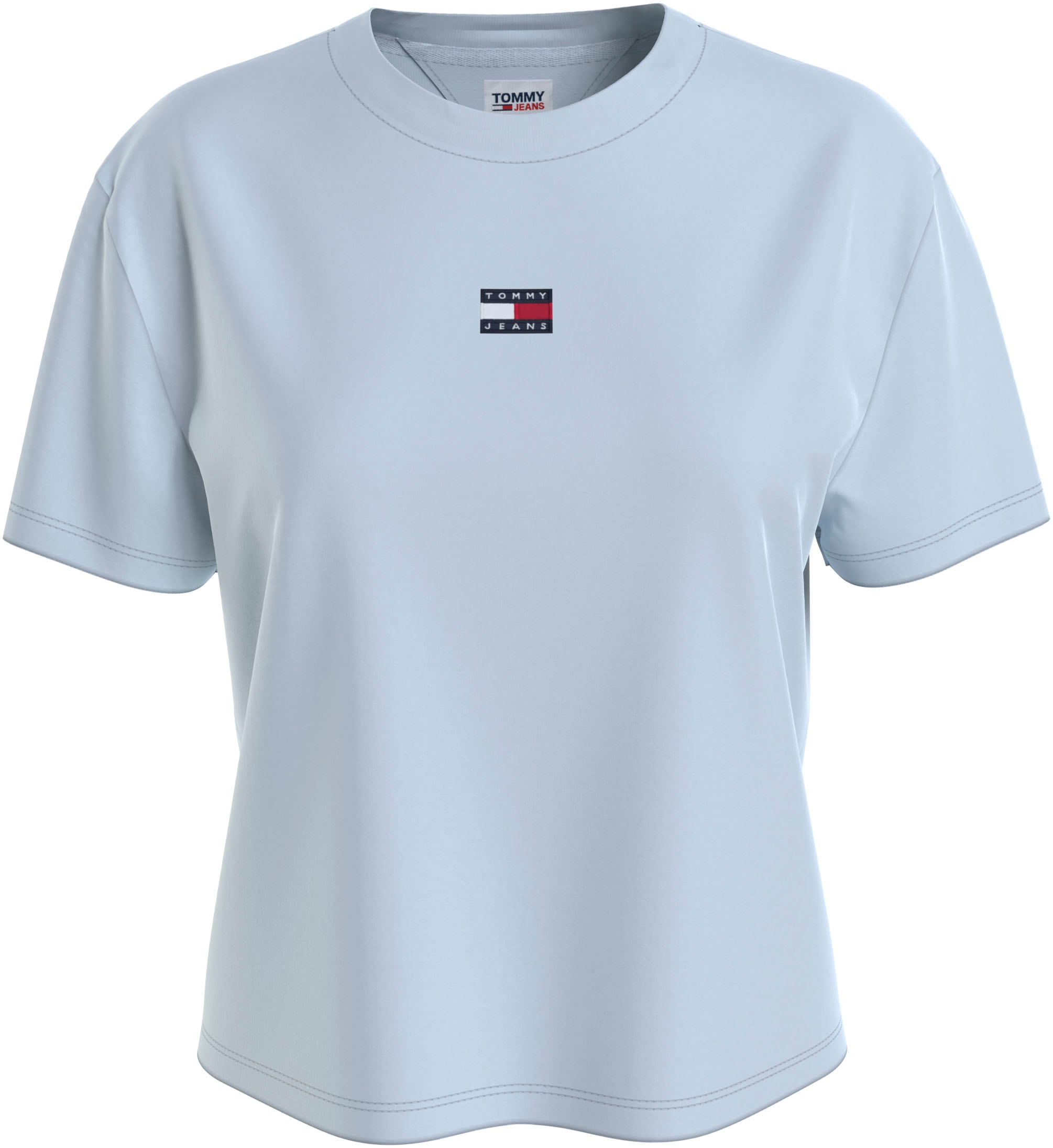 Tommy Jeans T-Shirt »TJW walking mit TEE«, online Jeans Logostickerei am XS Brustkorb I\'m | CLS Tommy BADGE