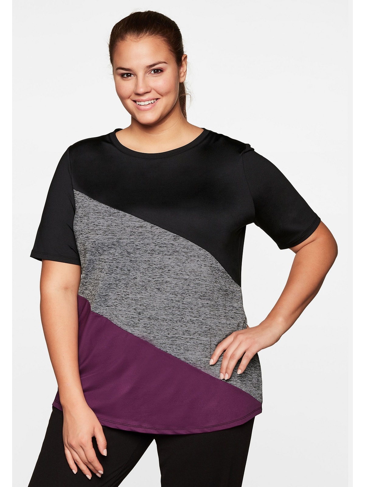 Sheego T-Shirt »Funktionsshirt«, mit Colourblocking, atmungsaktiv shoppen