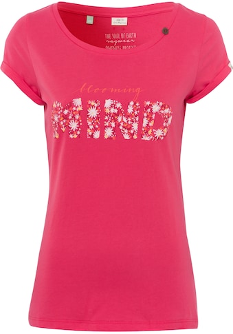 Ragwear T-Shirt »FLORAH MIND ORGANIC«, mit Statement-Print "Blooming Mind" kaufen